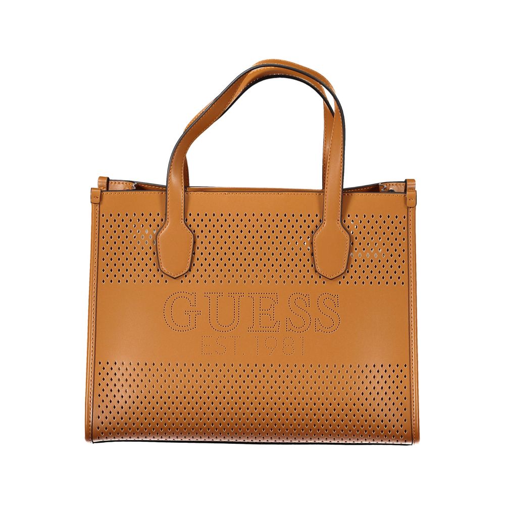 Guess Jeans Marrone Polyurethane Women Handbag