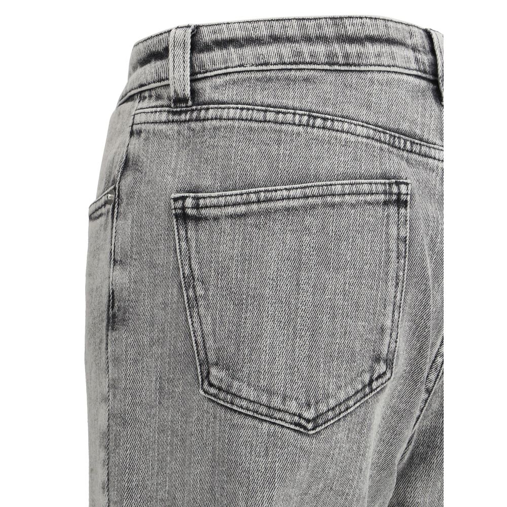 Fabiana Filippi Gray Cotton Straight-Leg Jeans