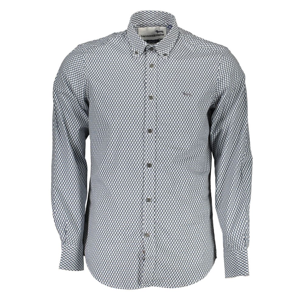 Harmont & Blaine Blue Cotton Shirt