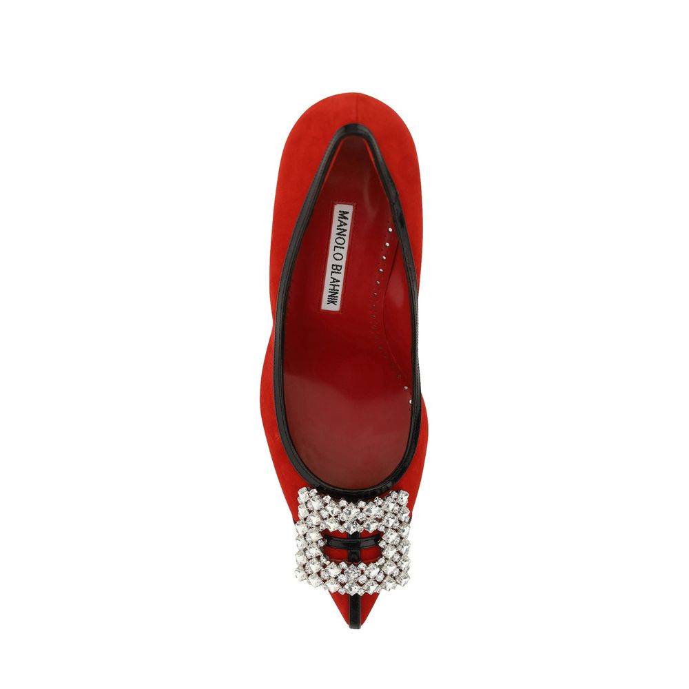 Manolo Blahnik Tuberian 90 Suede Pumps