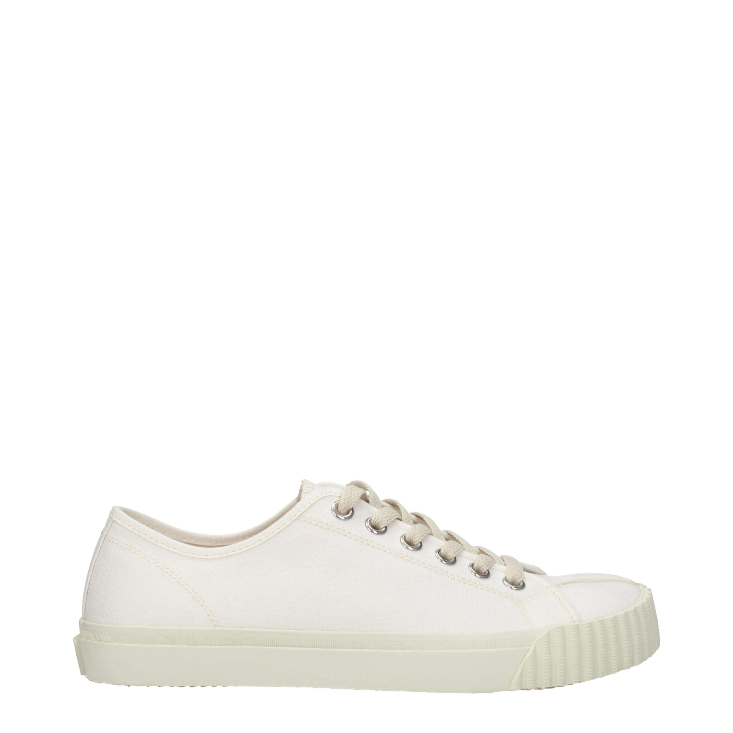 Maison Margiela White Fabric Low Top Sneakers