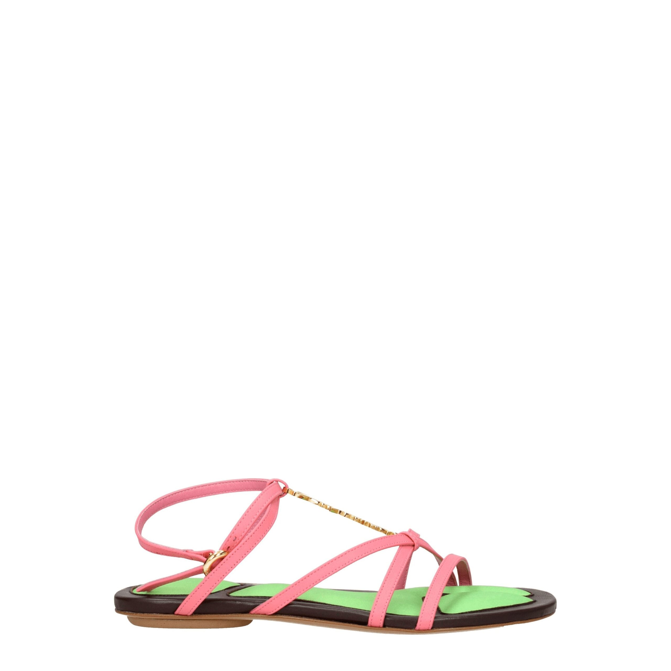 Jacquemus Pink Leather Sandals