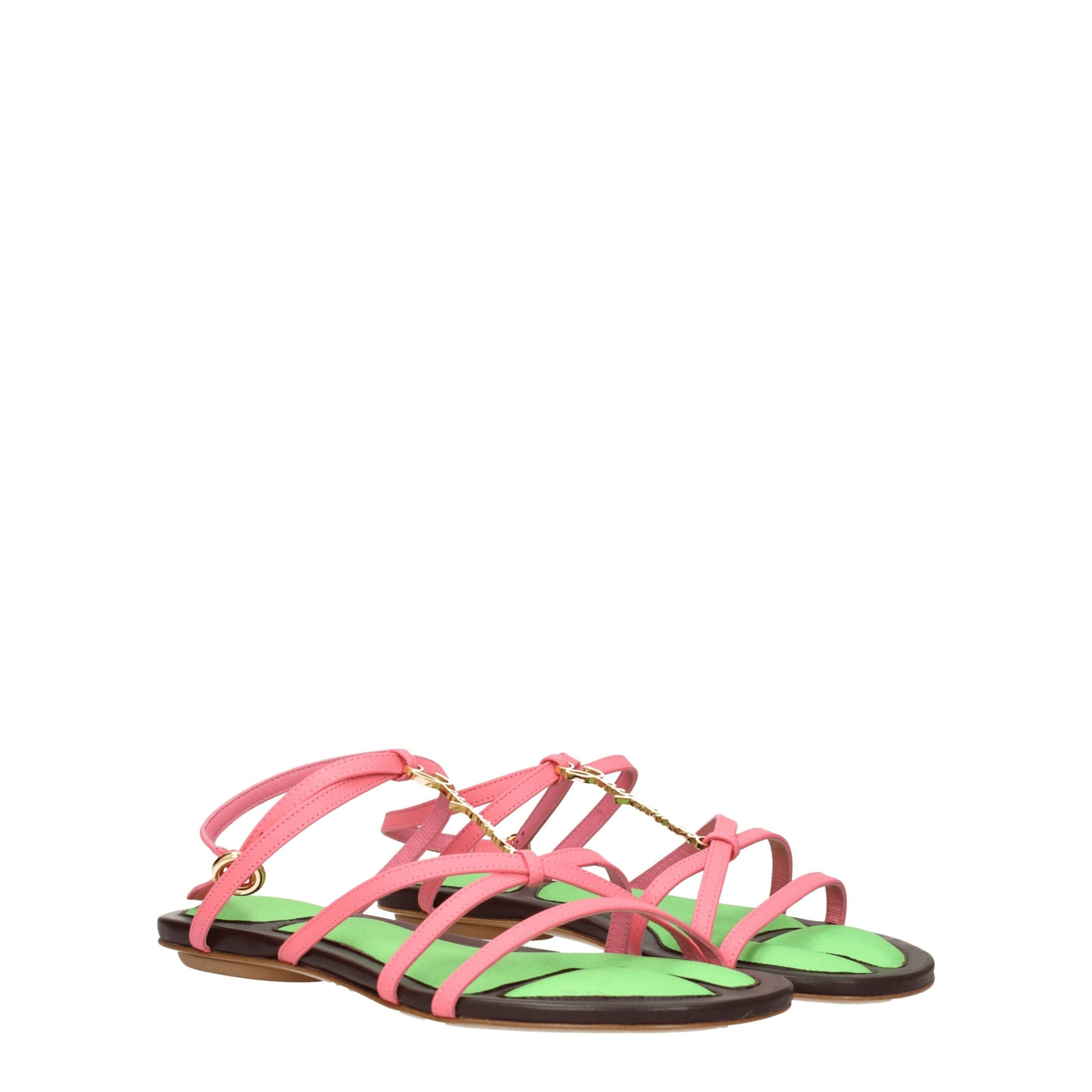 Jacquemus Pink Leather Sandals