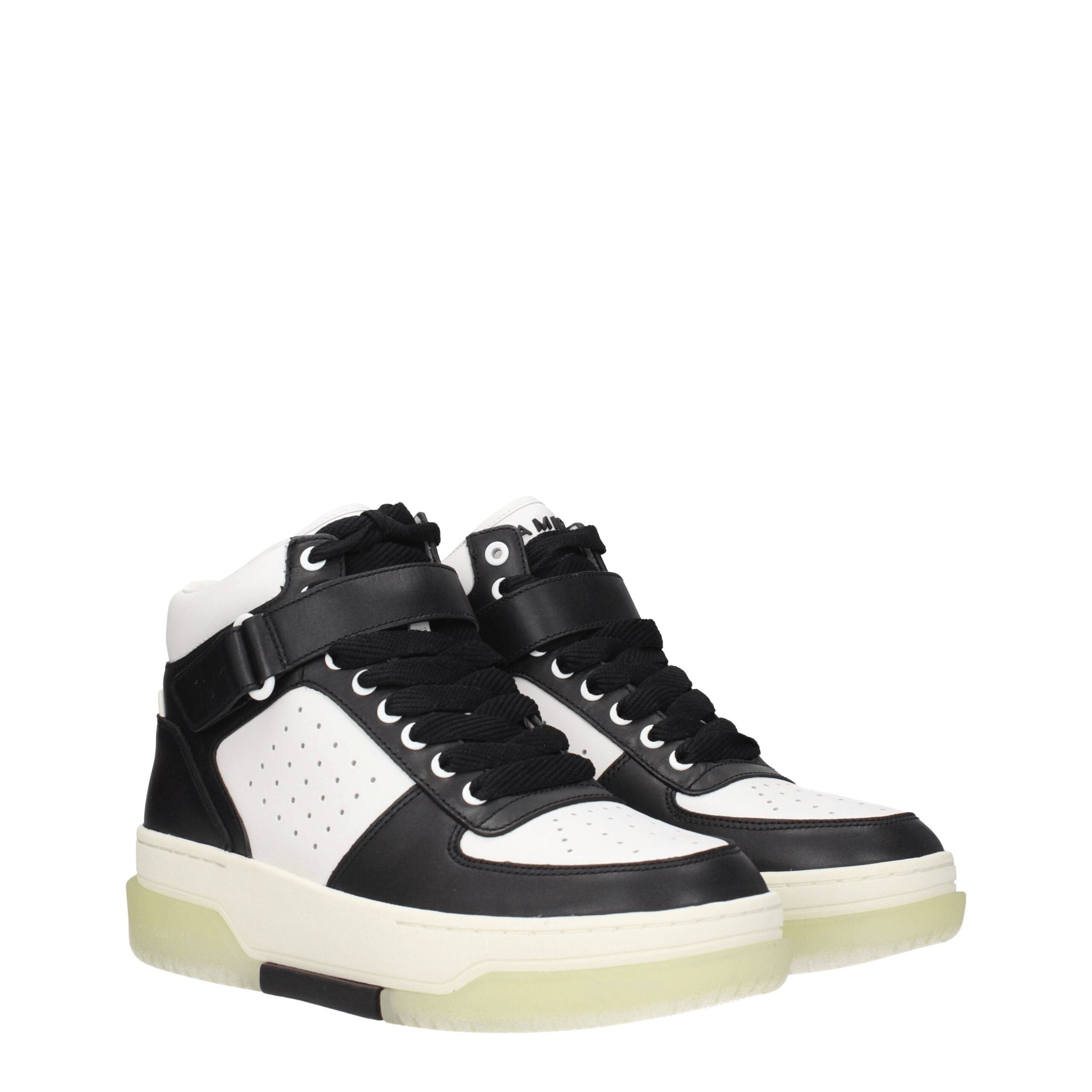 Amiri Black Leather High Top Sneakers