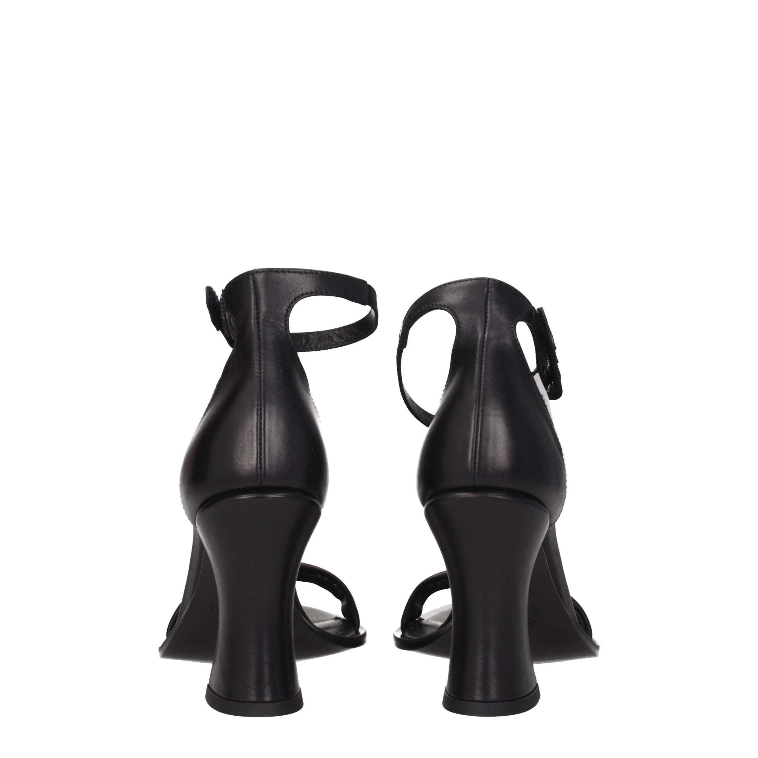 Premiata Black Leather Sandals