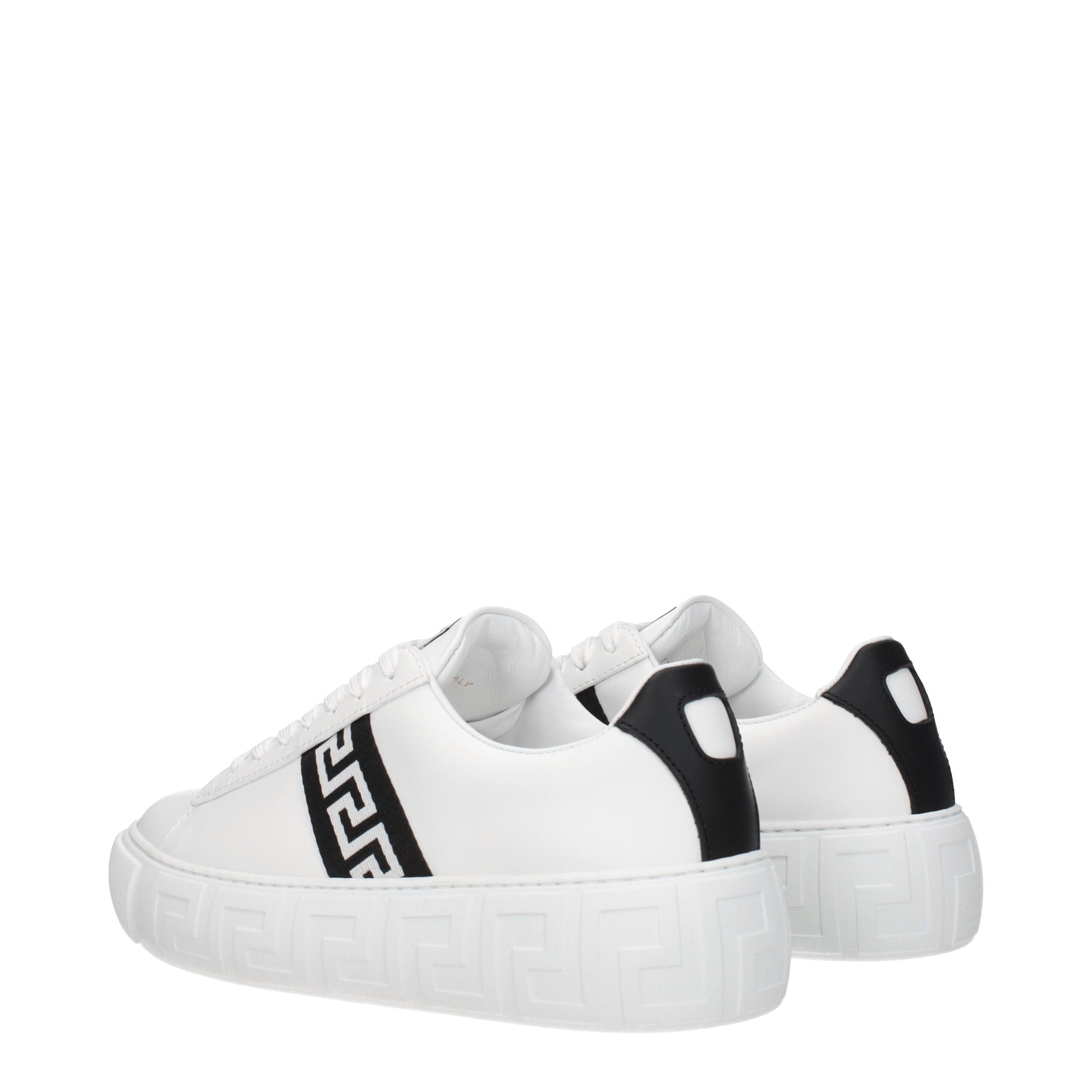 Versace White Leather Low Top Sneakers