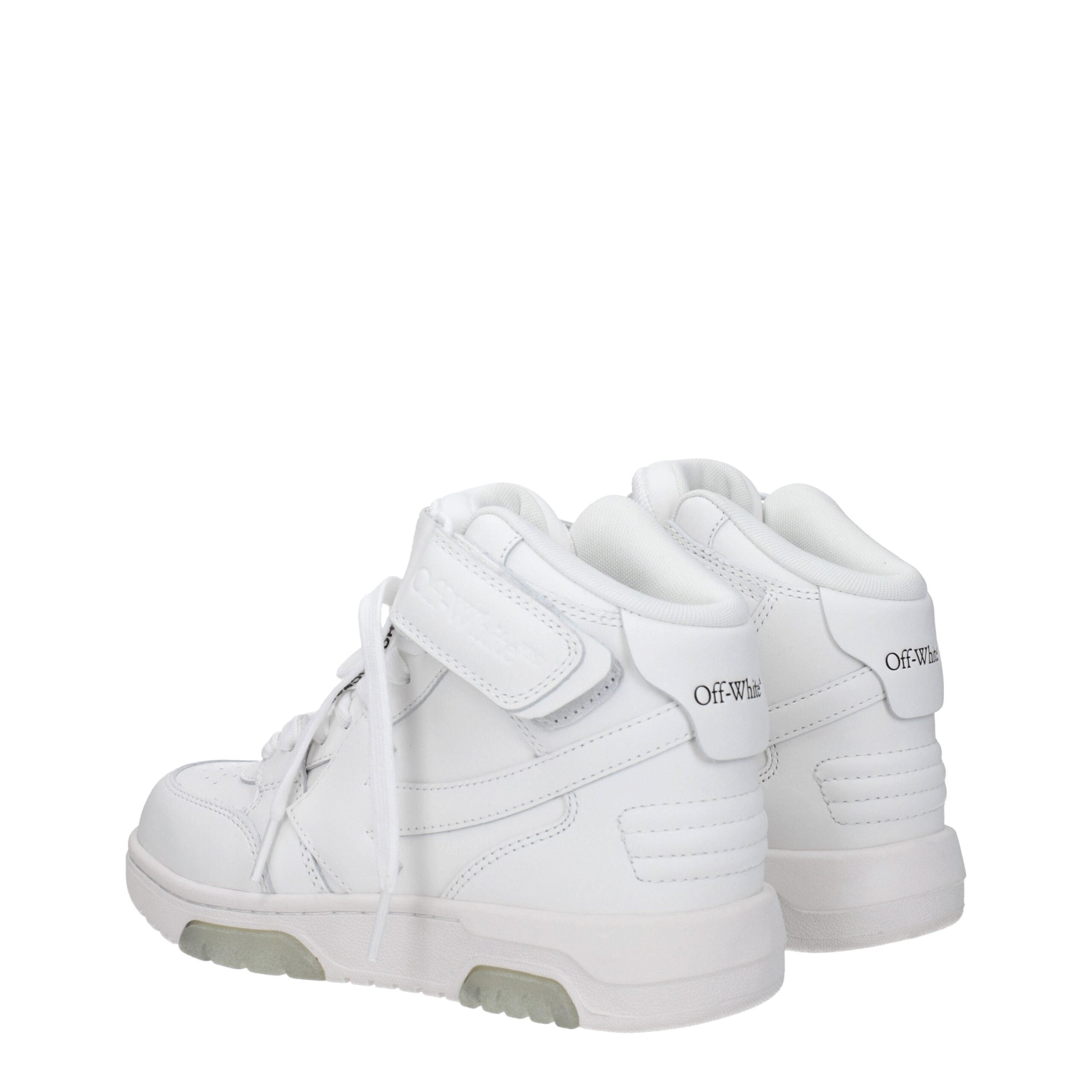 Off-White White Leather High Top Sneakers