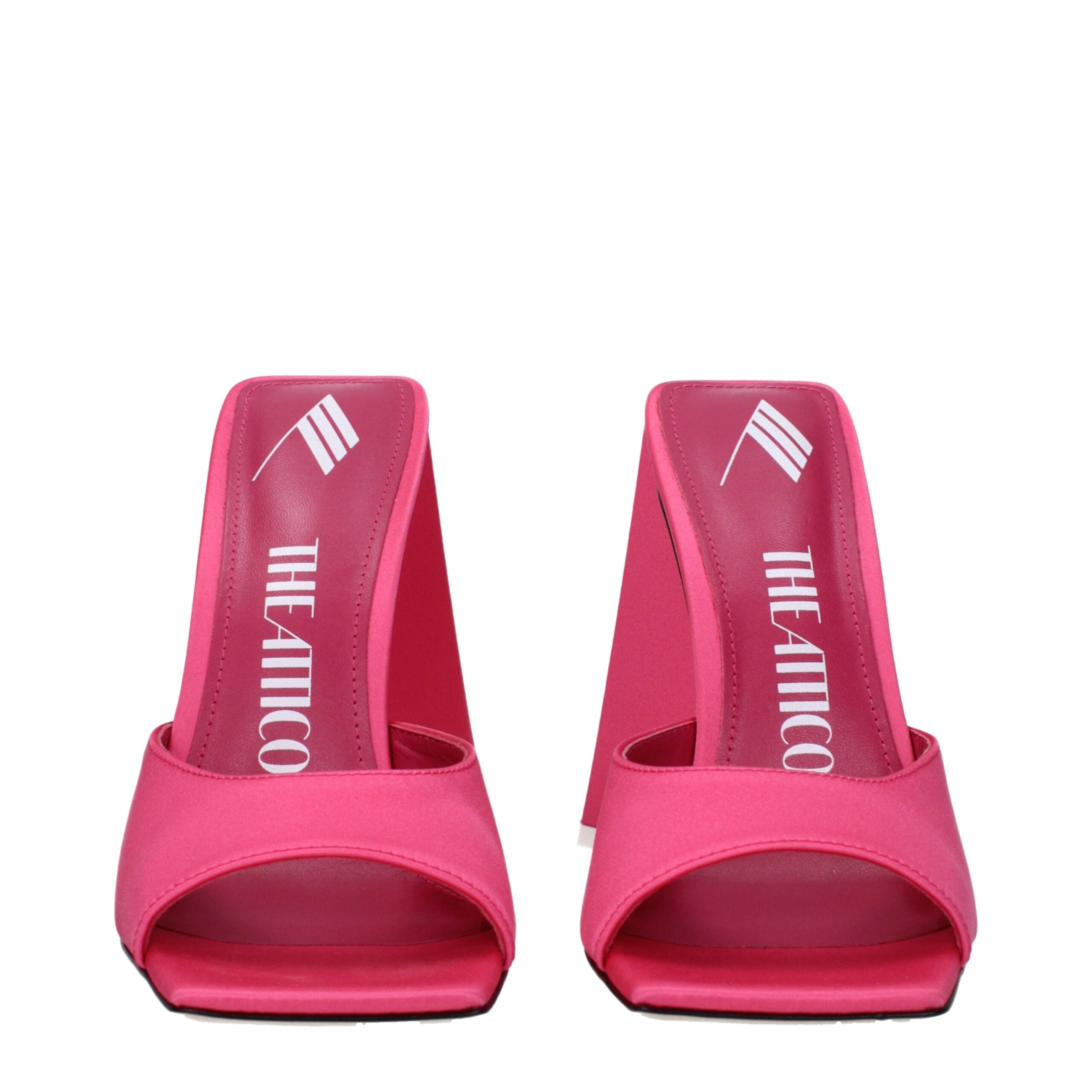 The Attico Pink Fabric Platform Sandals