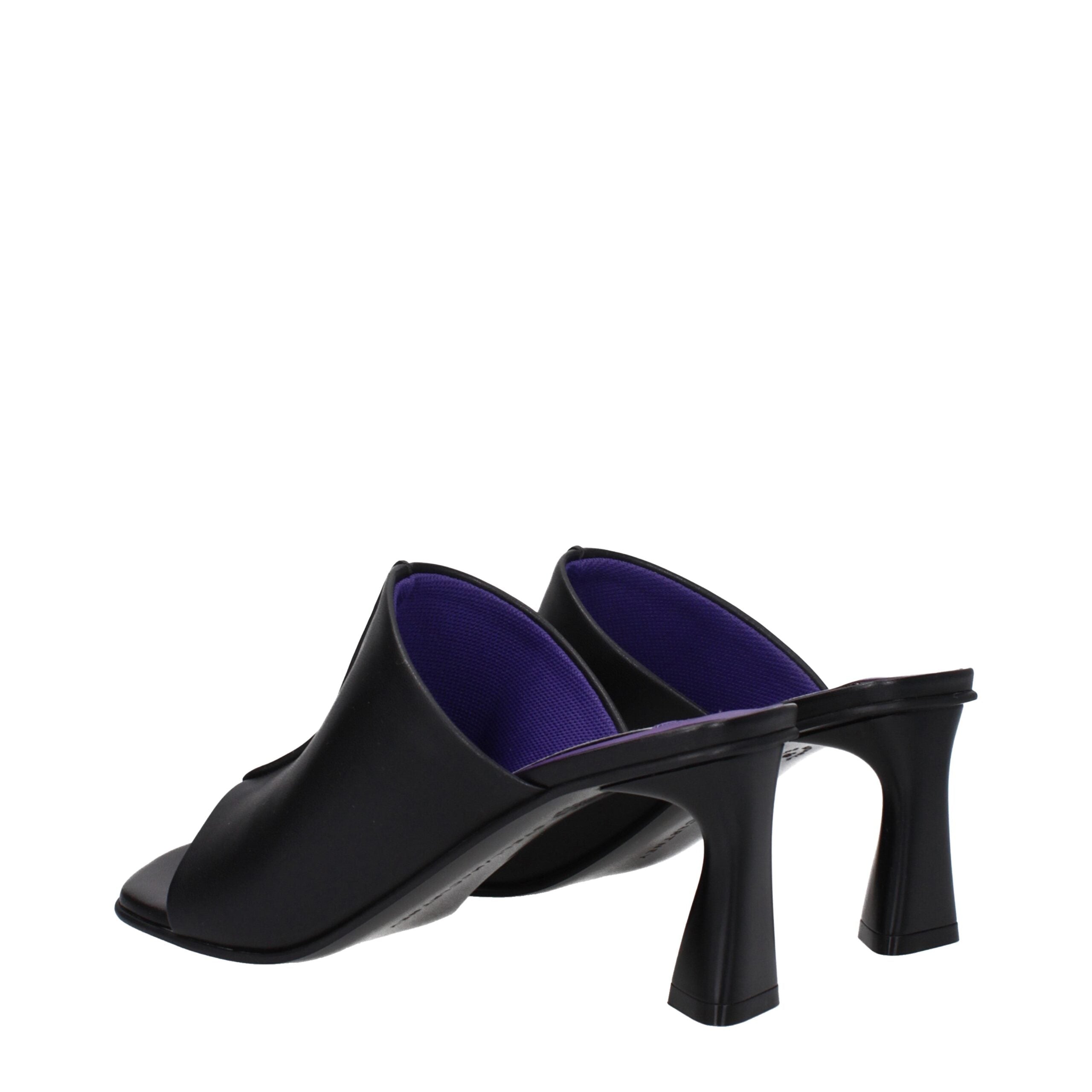 Stella McCartney Black Leather Stiletto Heels Sandals