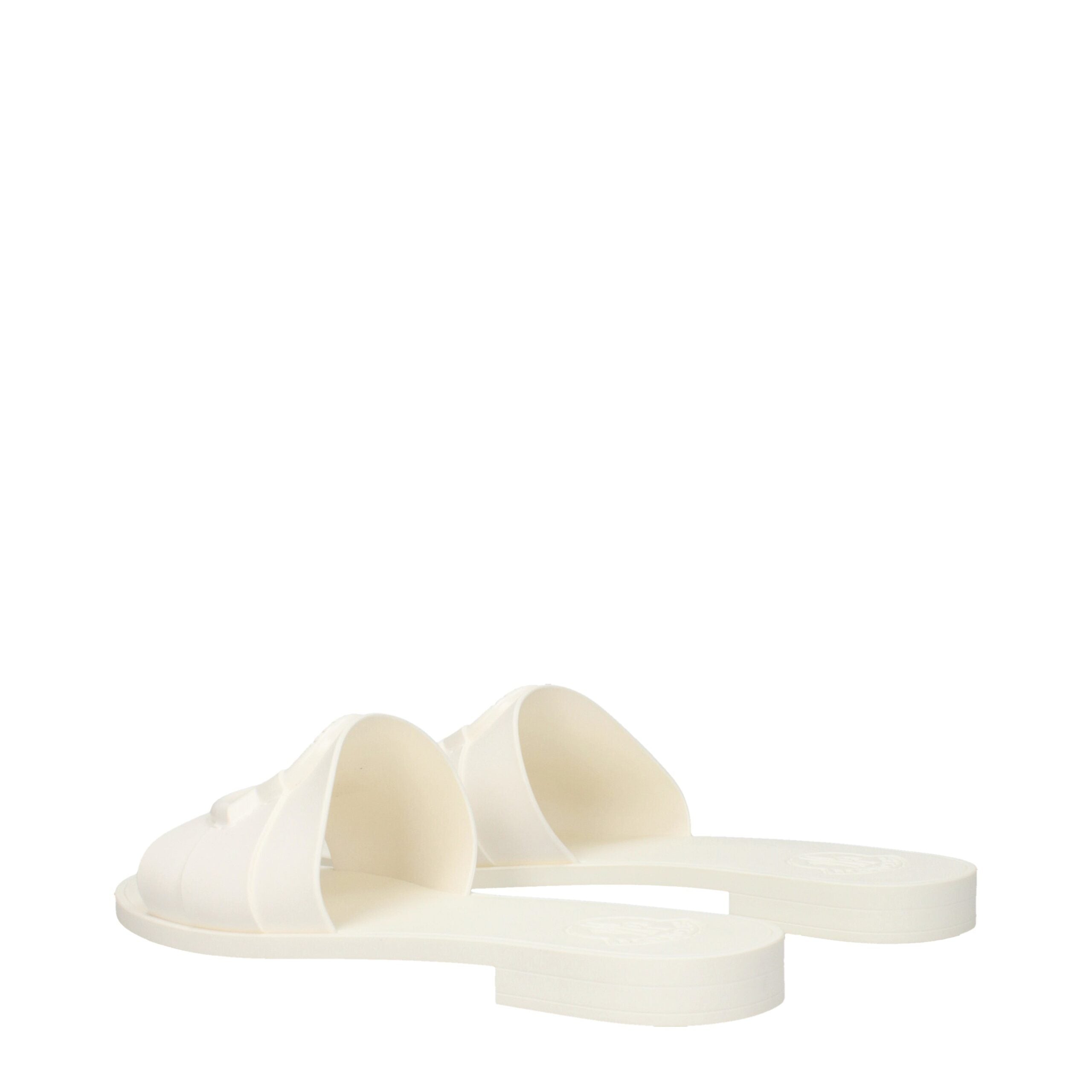 Moncler White Cotton Slippers