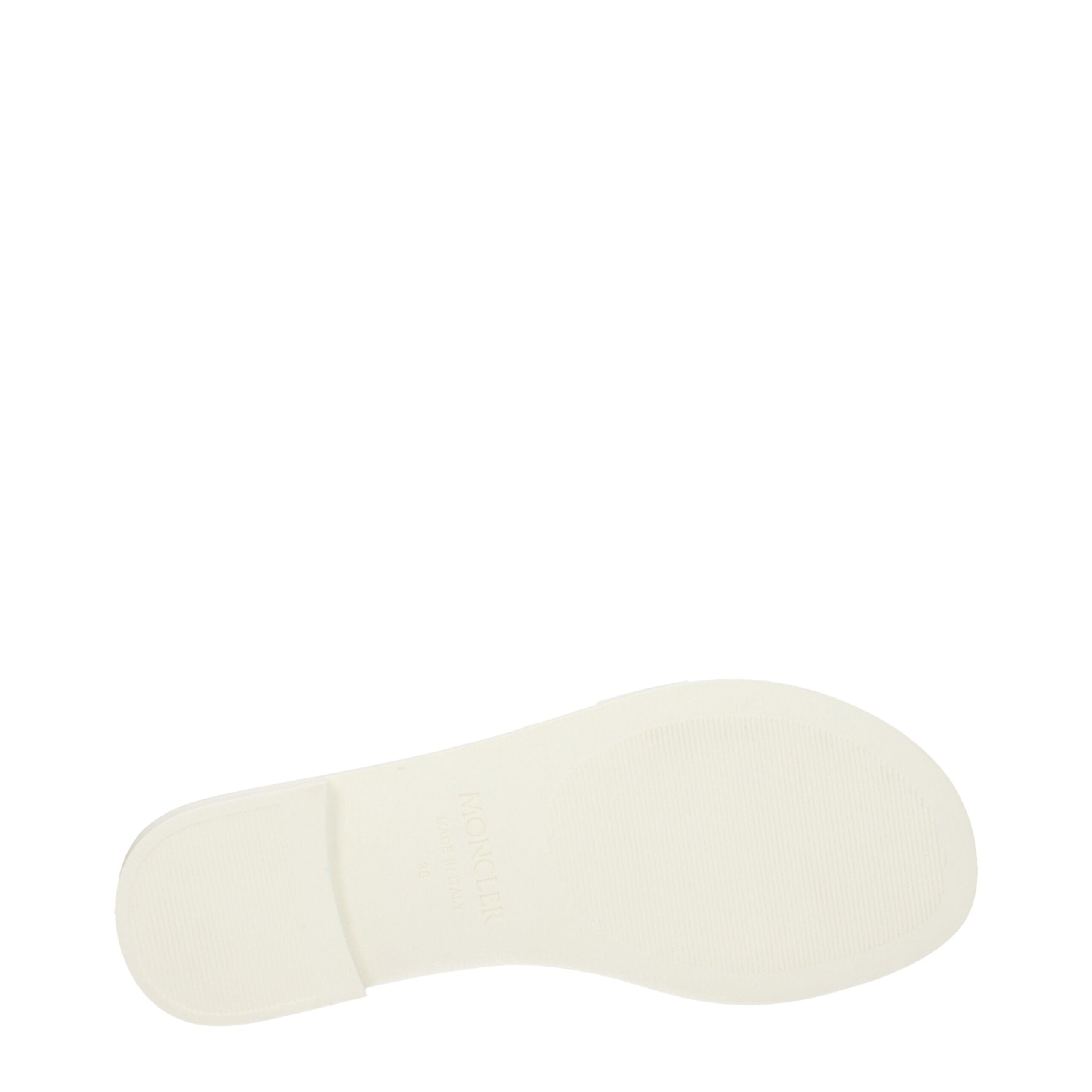 Moncler White Cotton Slippers