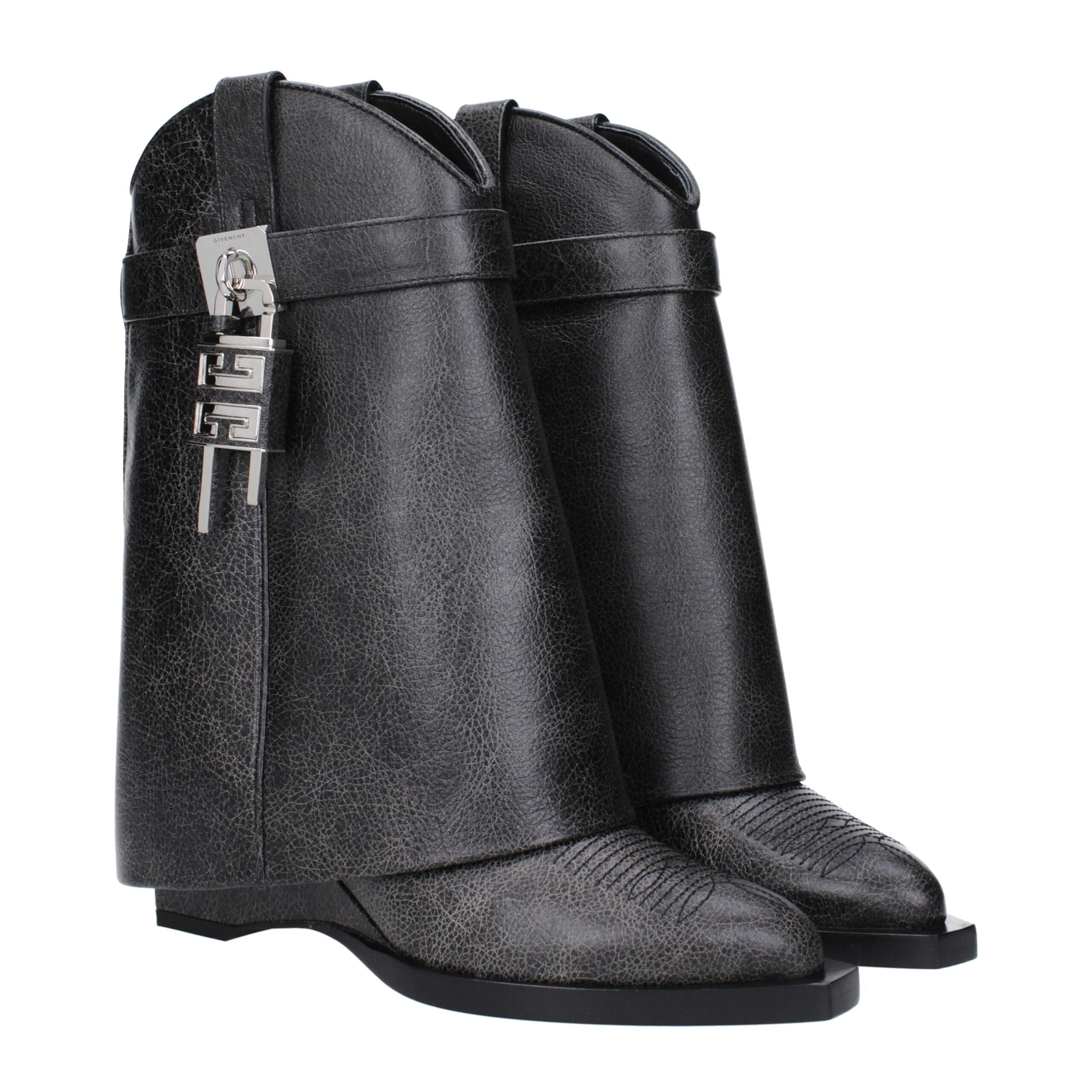 Givenchy Black Leather Ankle Boots
