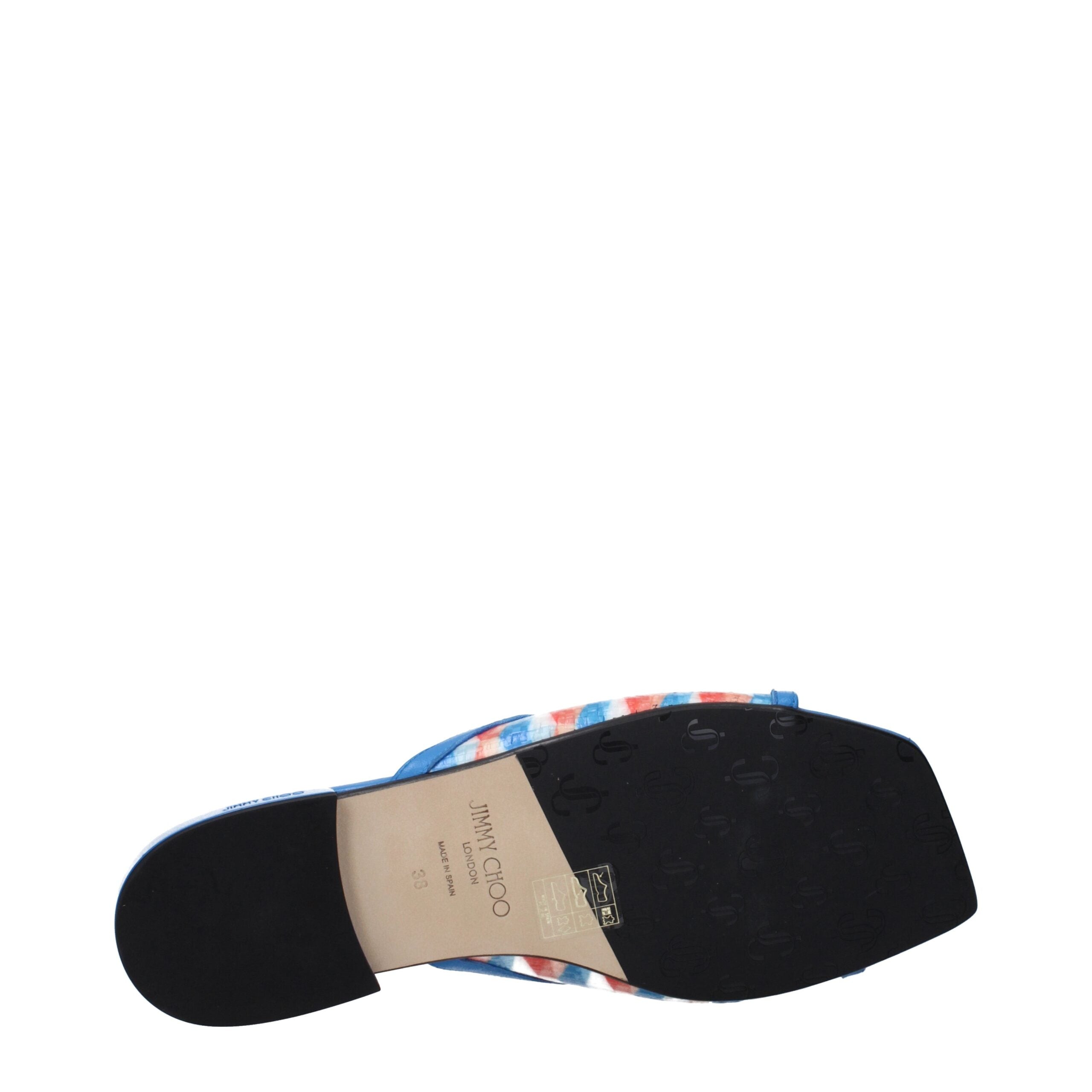 Jimmy Choo Light Blue Fabric Slippers