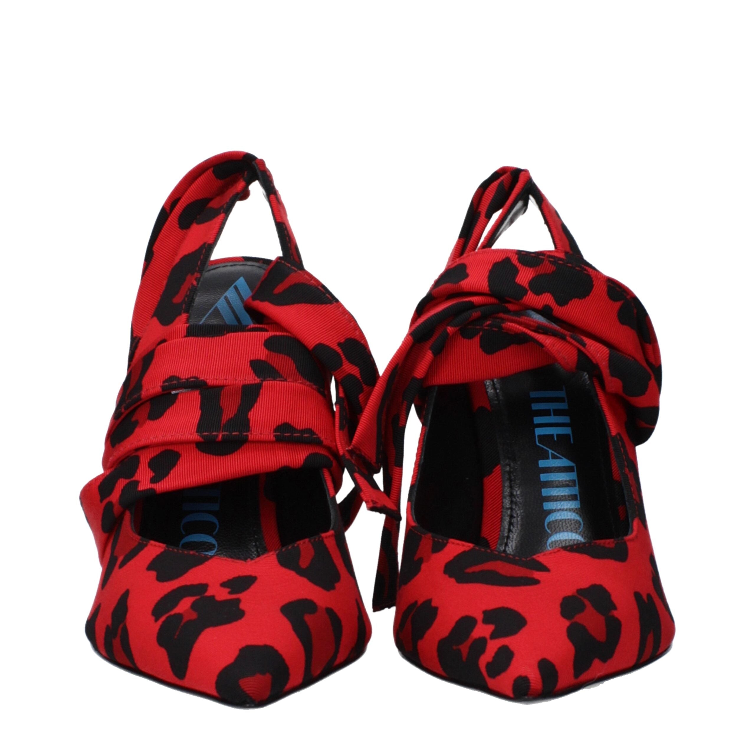 The Attico Red Fabric Pumps
