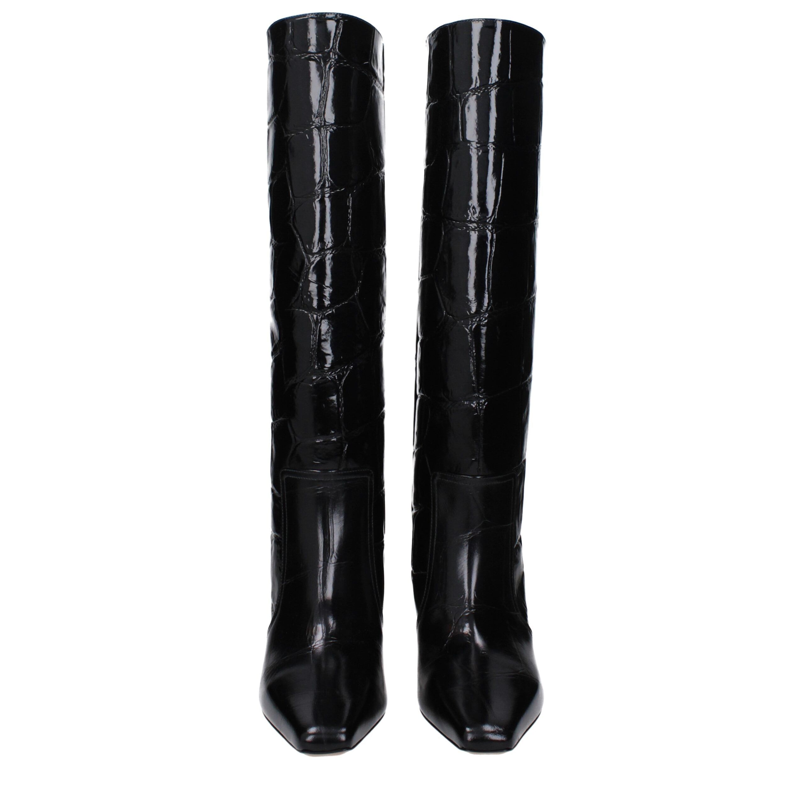Paris Texas Black Leather Boots