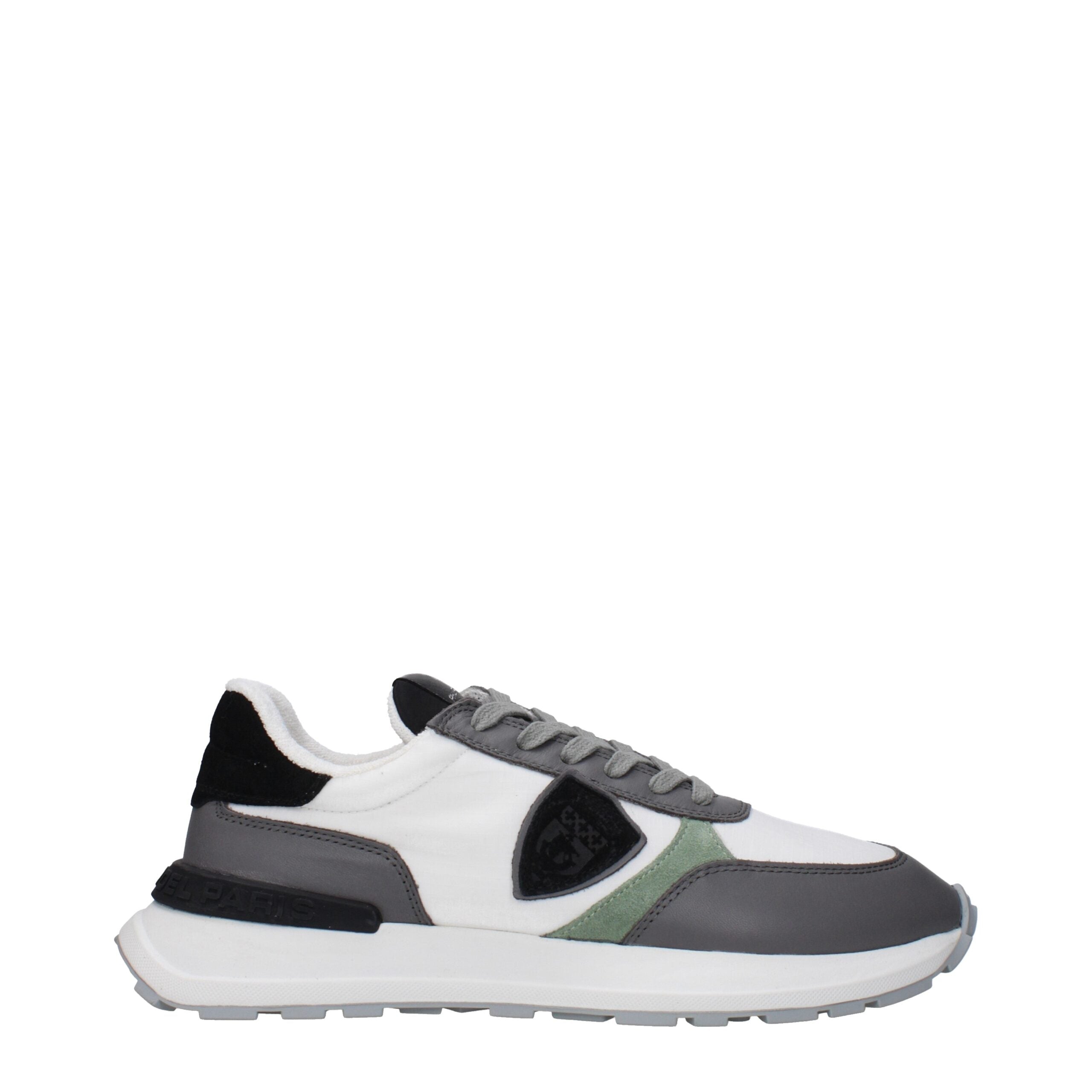 Philippe Model White Fabric Low Top Sneakers