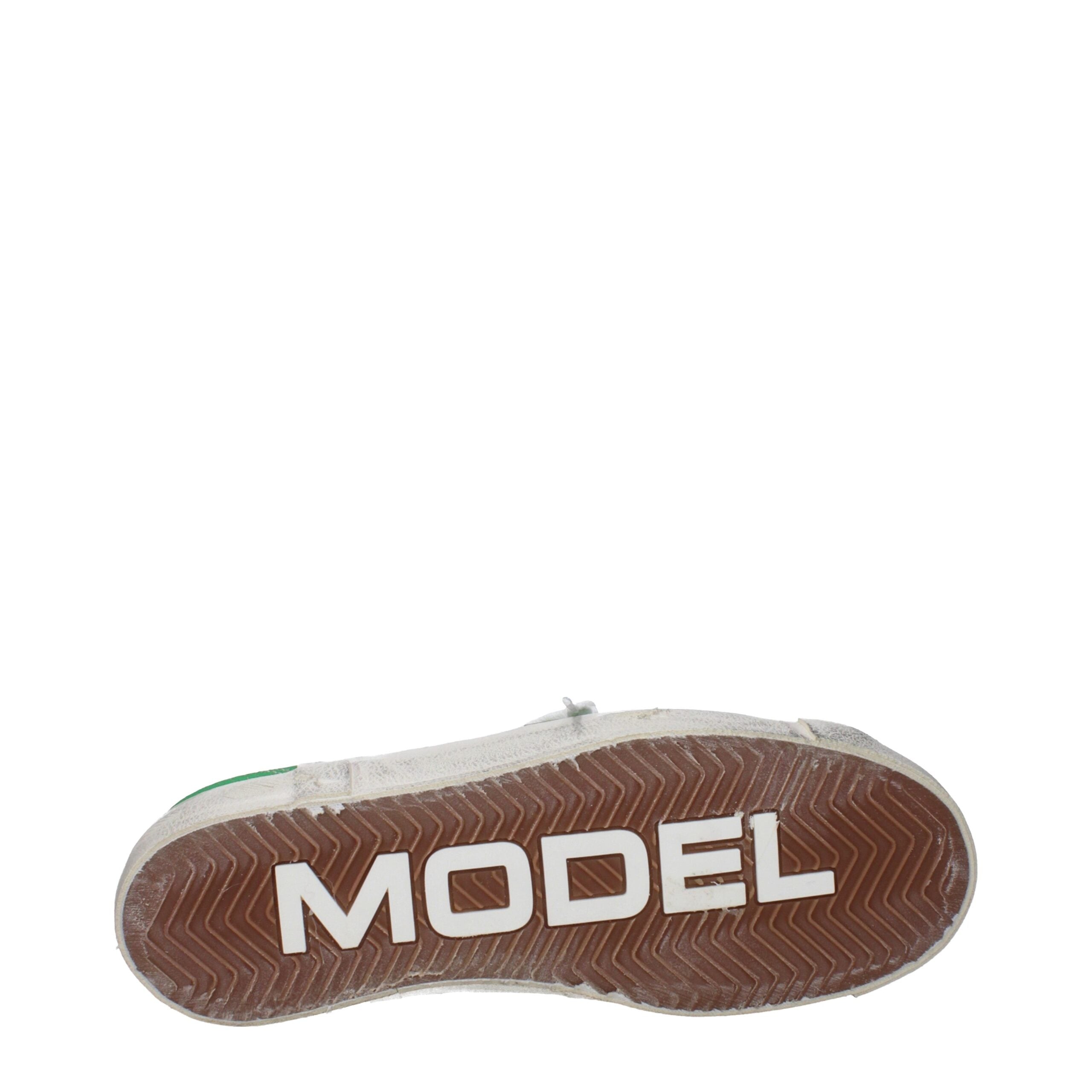 Philippe Model Green Leather Low Top Sneakers