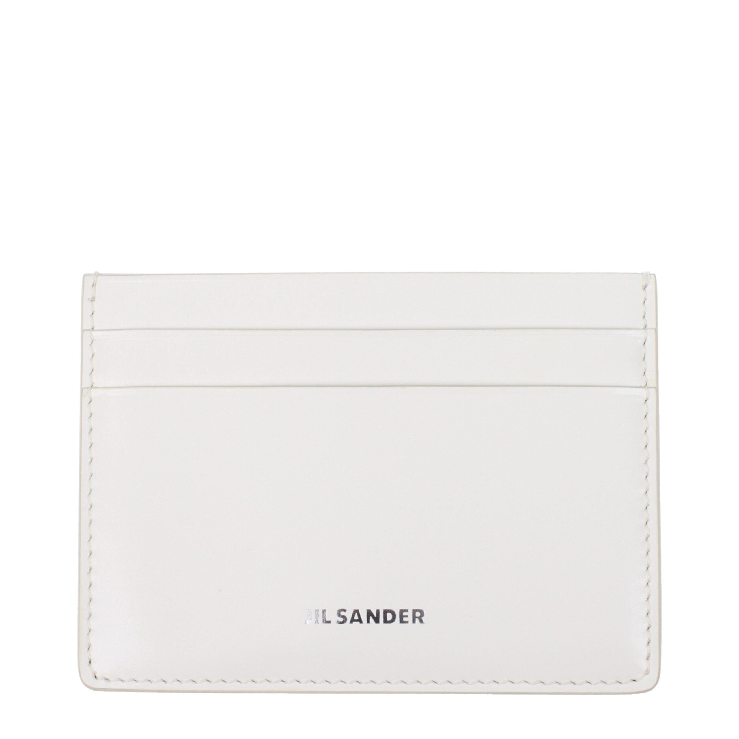 Jil Sander White Leather Cardholder