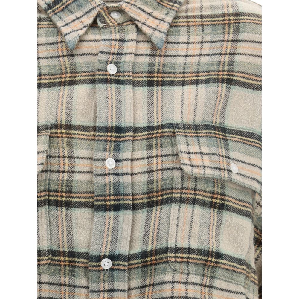 R13 Plaid Shirt with frayed hem
