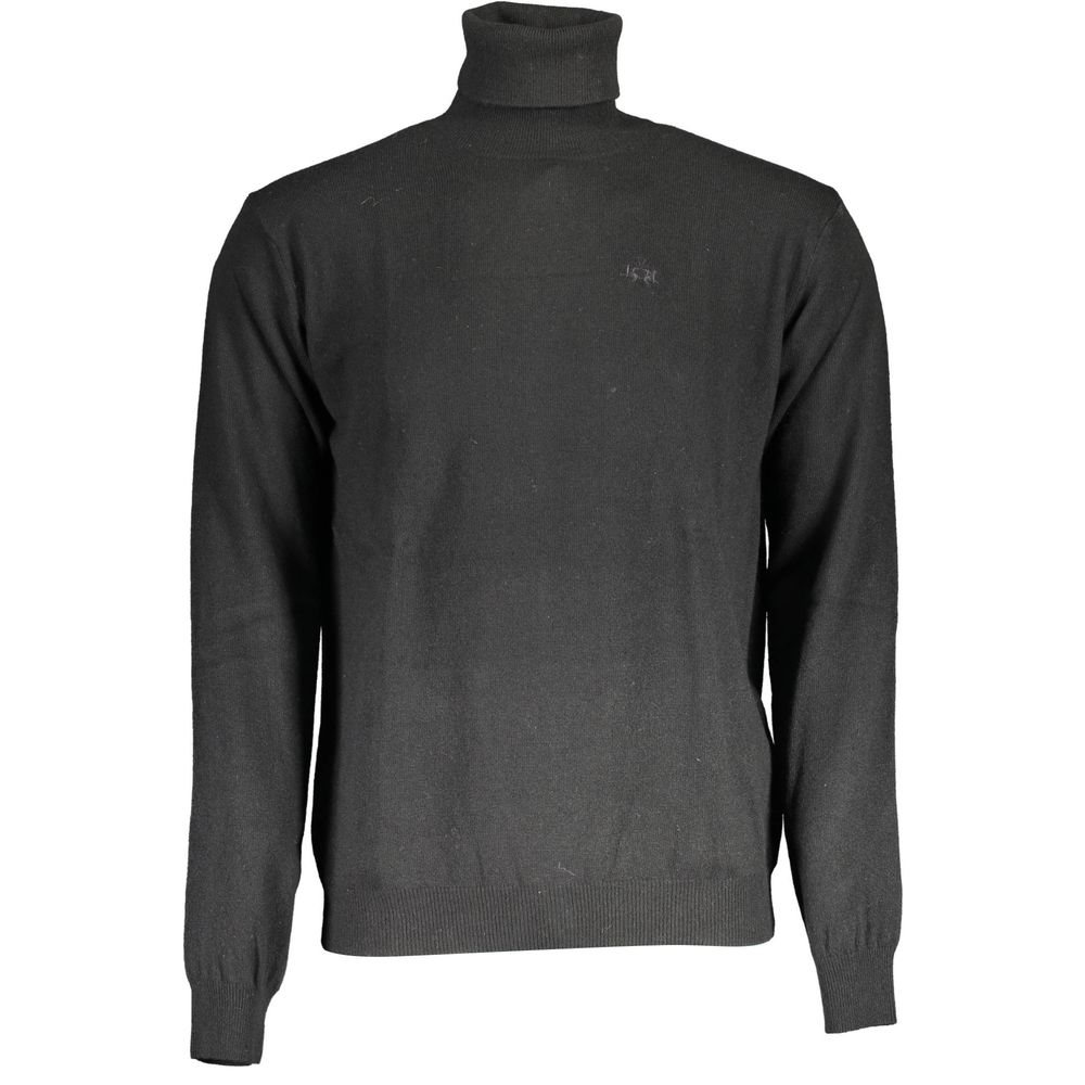 La Martina Black Wool Turtleneck