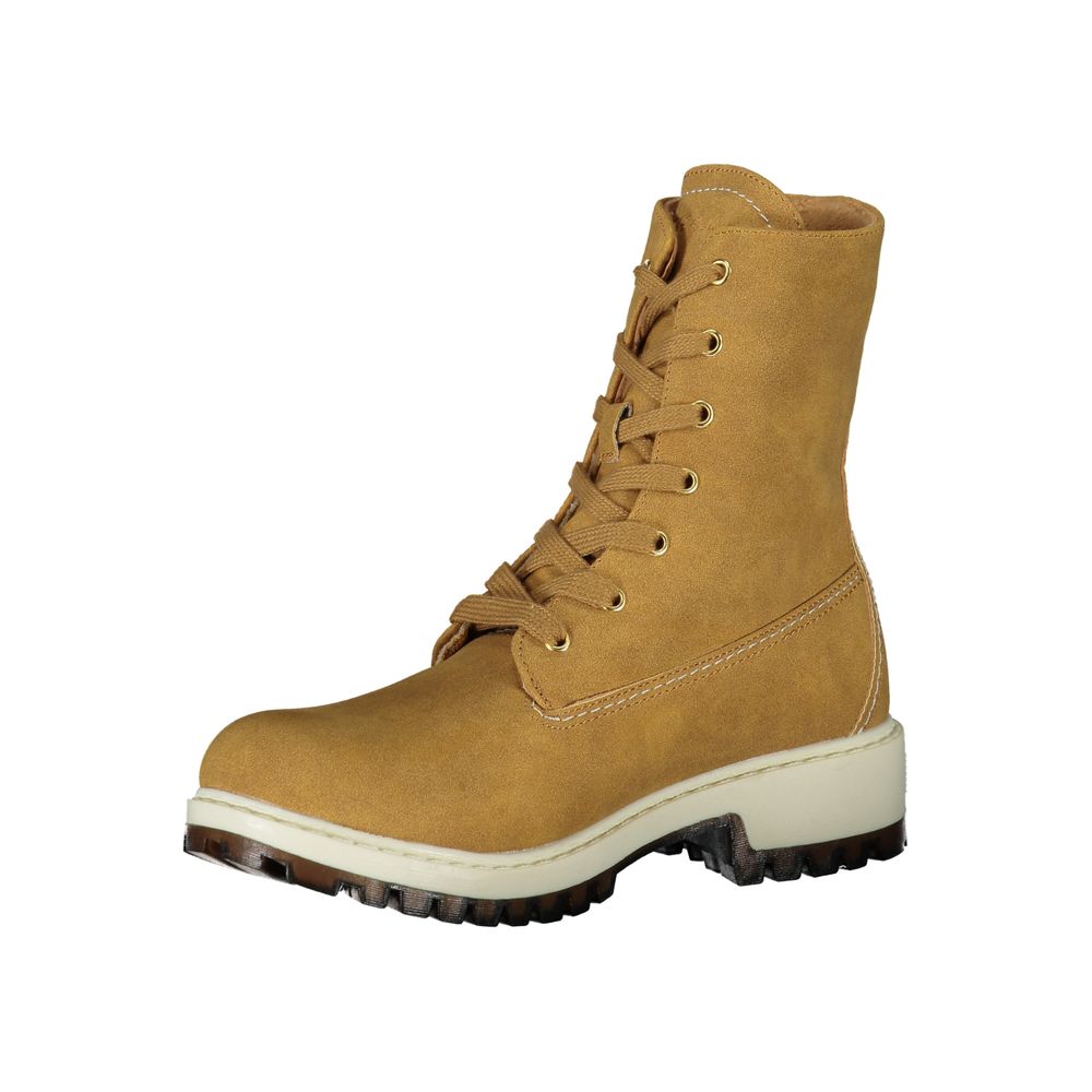U.S. POLO ASSN. Brown Polyester Lace-Up Boots