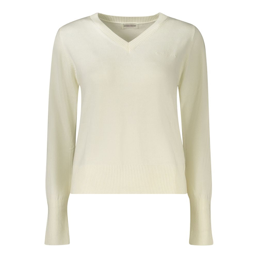 Guess Jeans Bianco Poliestere Womens Sweater