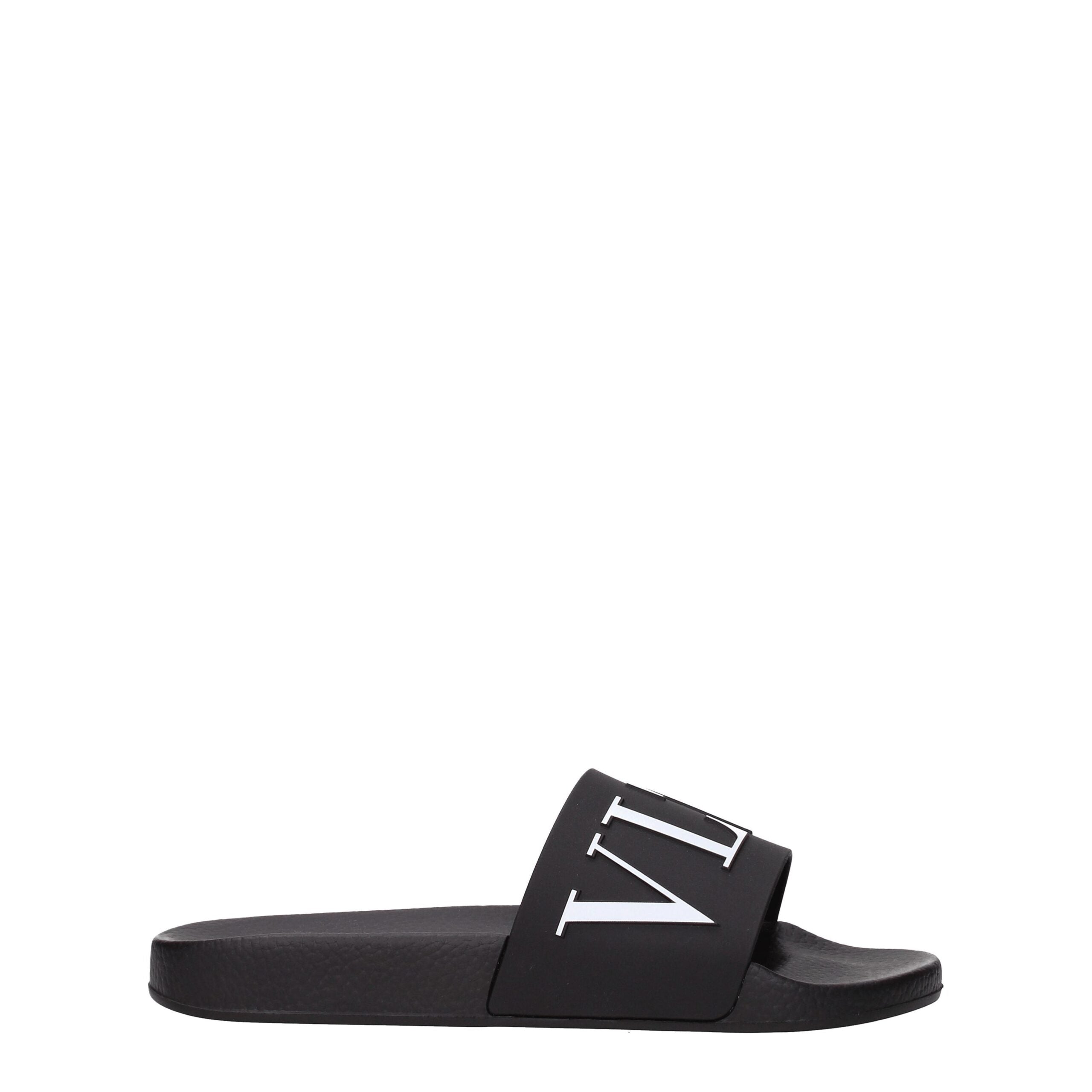 Valentino Garavani Black Cotton Slippers