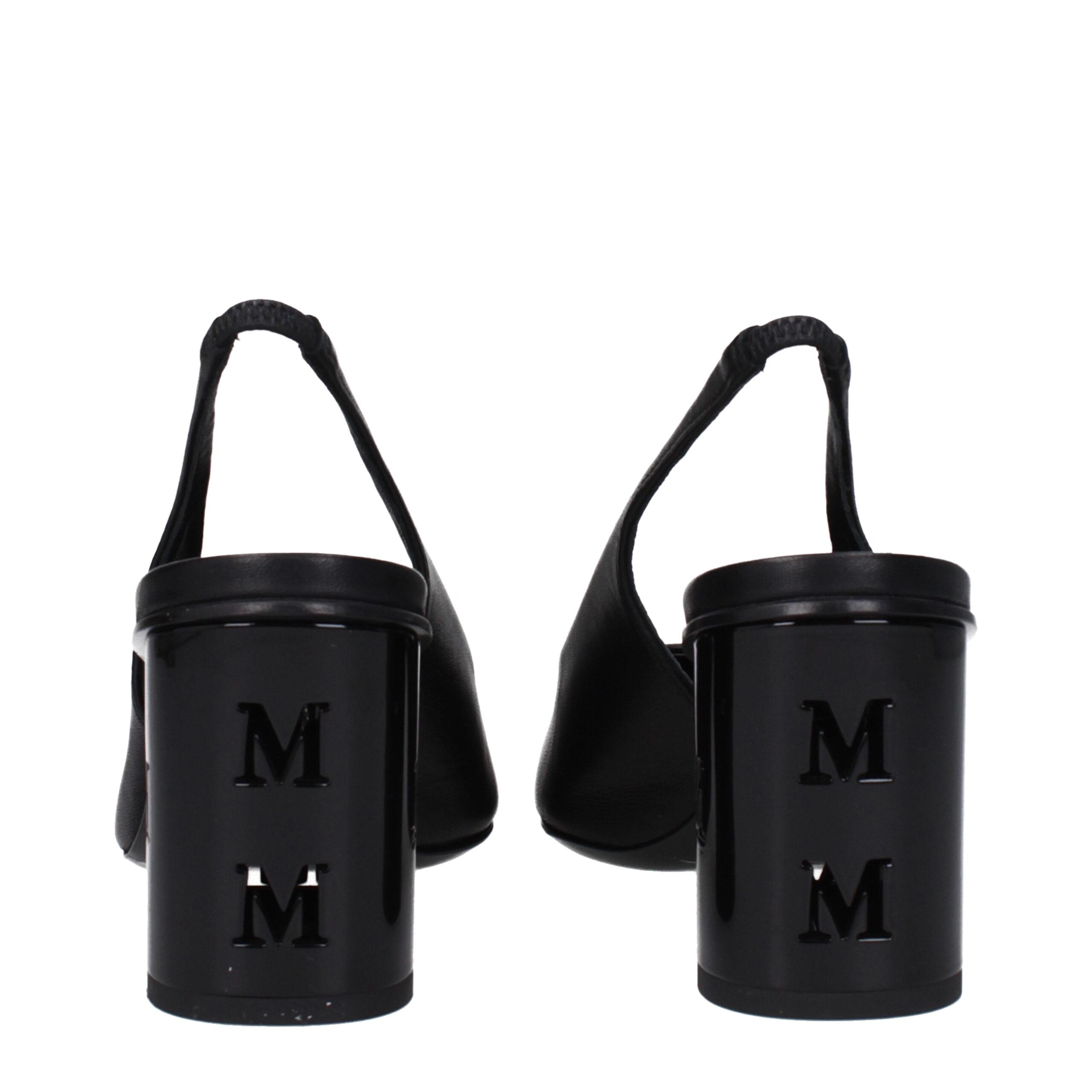 Max Mara Black Leather High Heel Pumps