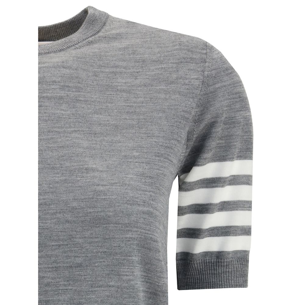 Thom Browne Gray Fleece Wool T-Shirt