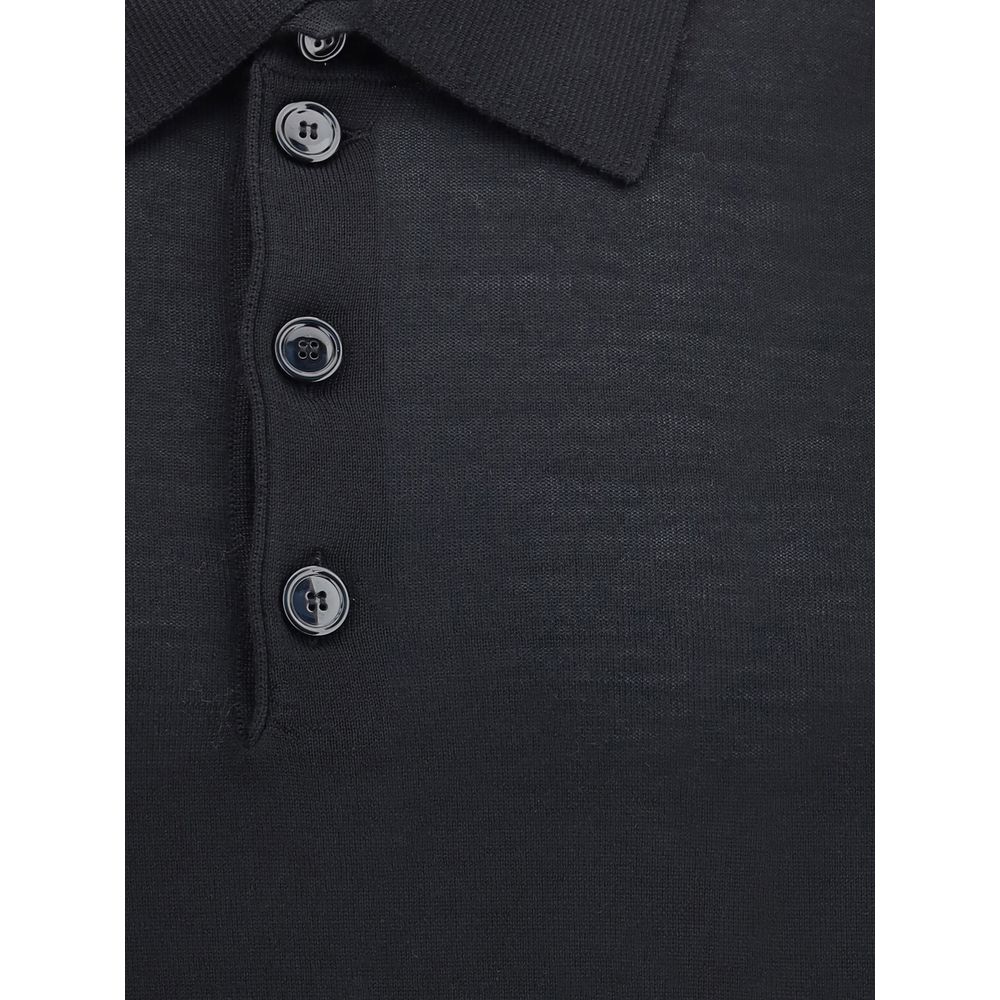 Giorgio Armani Black Fleece Wool Sweatshirt