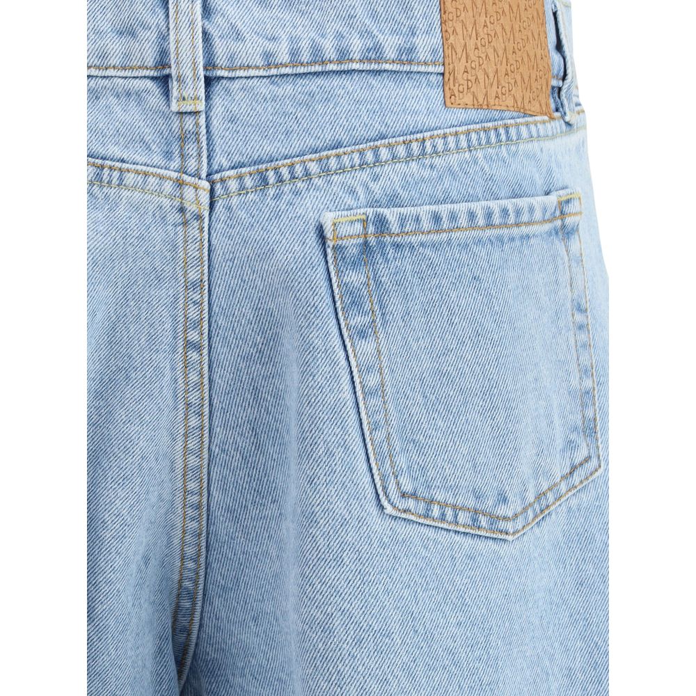 Magda Butrym Light Blue Cotton Straight-Leg Jeans