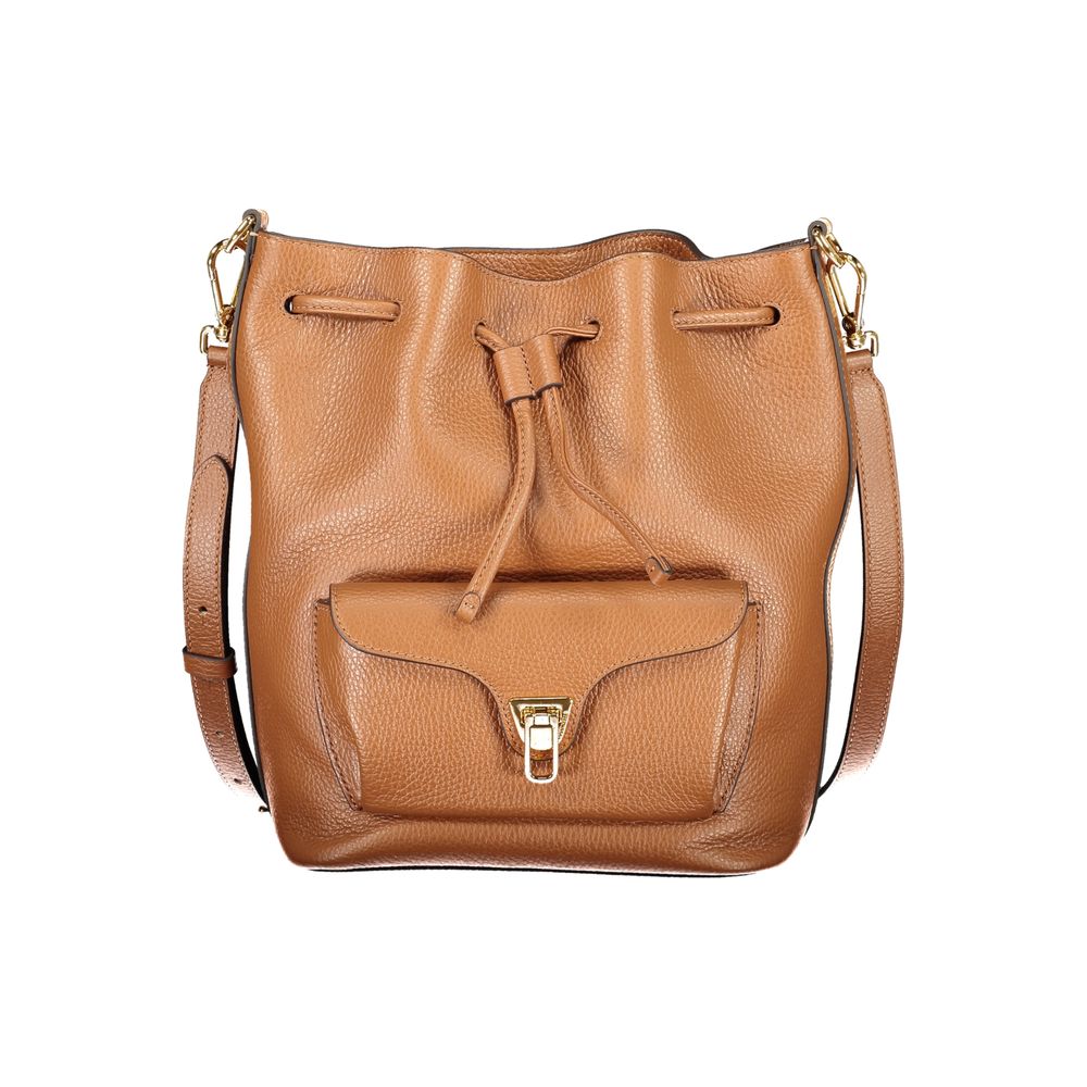 Coccinelle Marrone Leather Women Bucket Bag