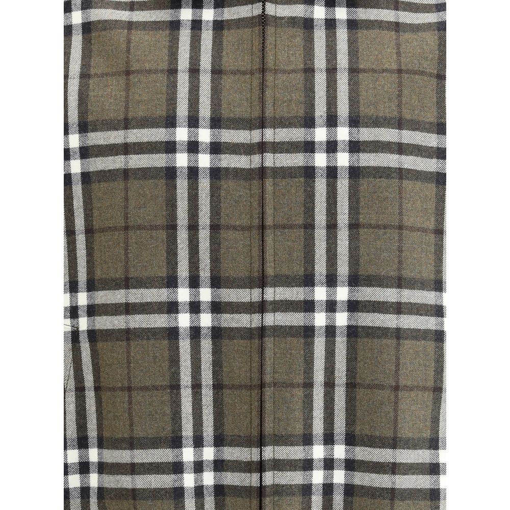 Burberry Green Wool Bomber