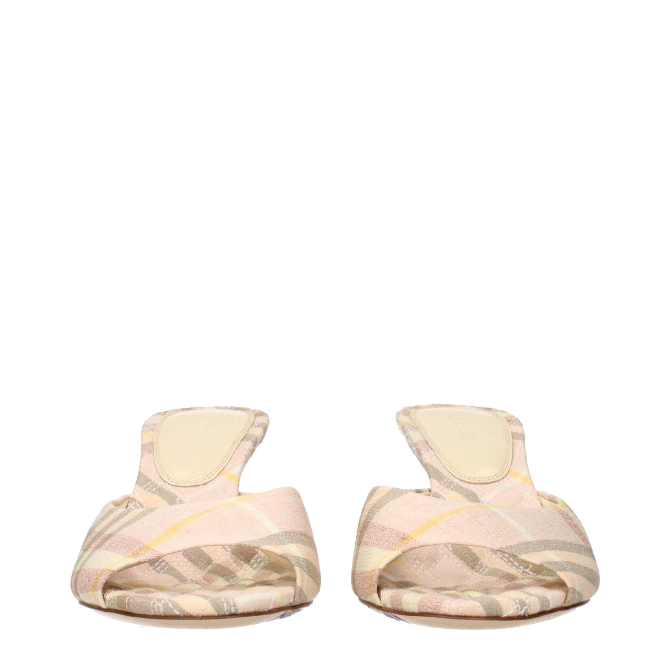 Burberry Pink Fabric Stiletto Heel Sandals
