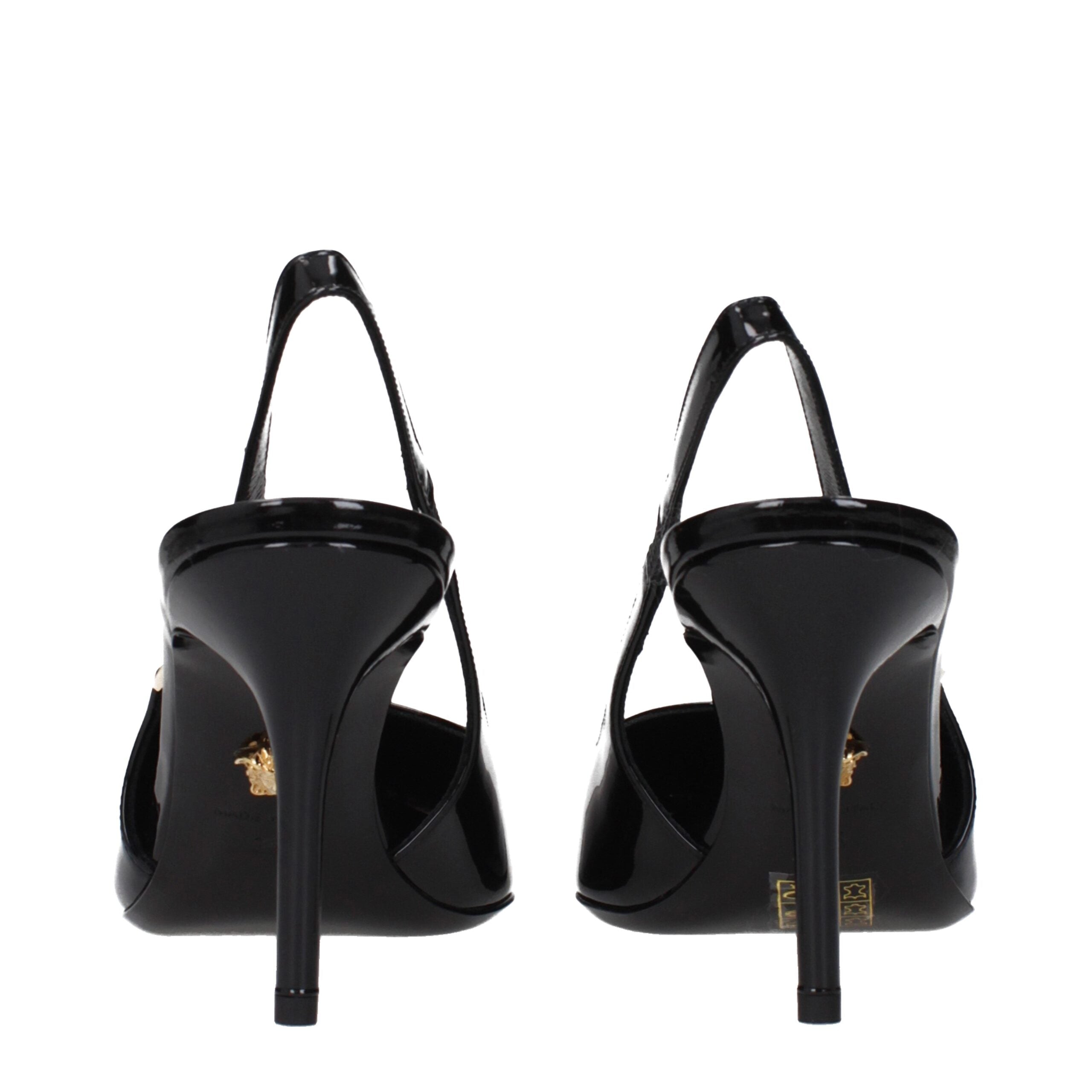 Versace Black Leather Pumps