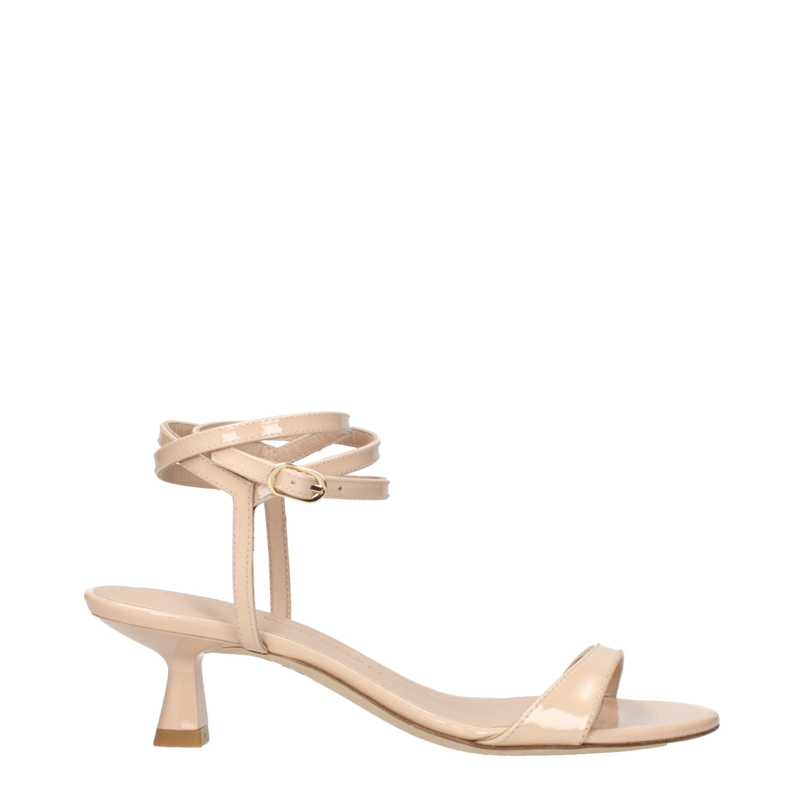 Stuart Weitzman Beige Leather Stiletto Heel Sandals