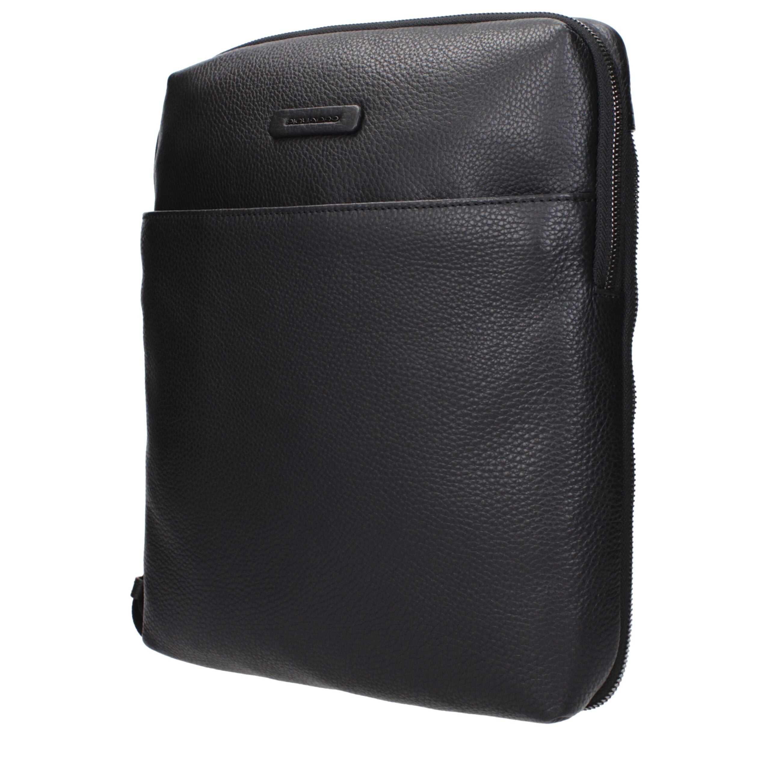 Piquadro Black Leather Crossbody Bag
