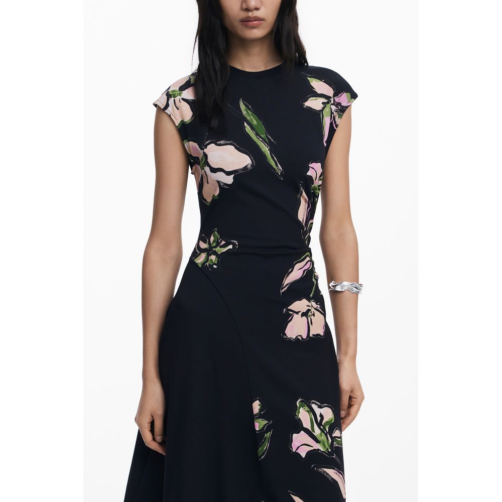 Desigual Black Cotton Women Dress
