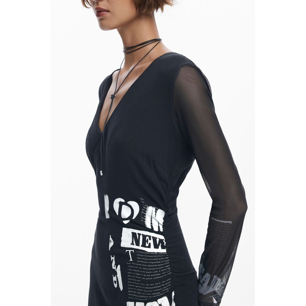 Desigual Black Polyester Women Dress