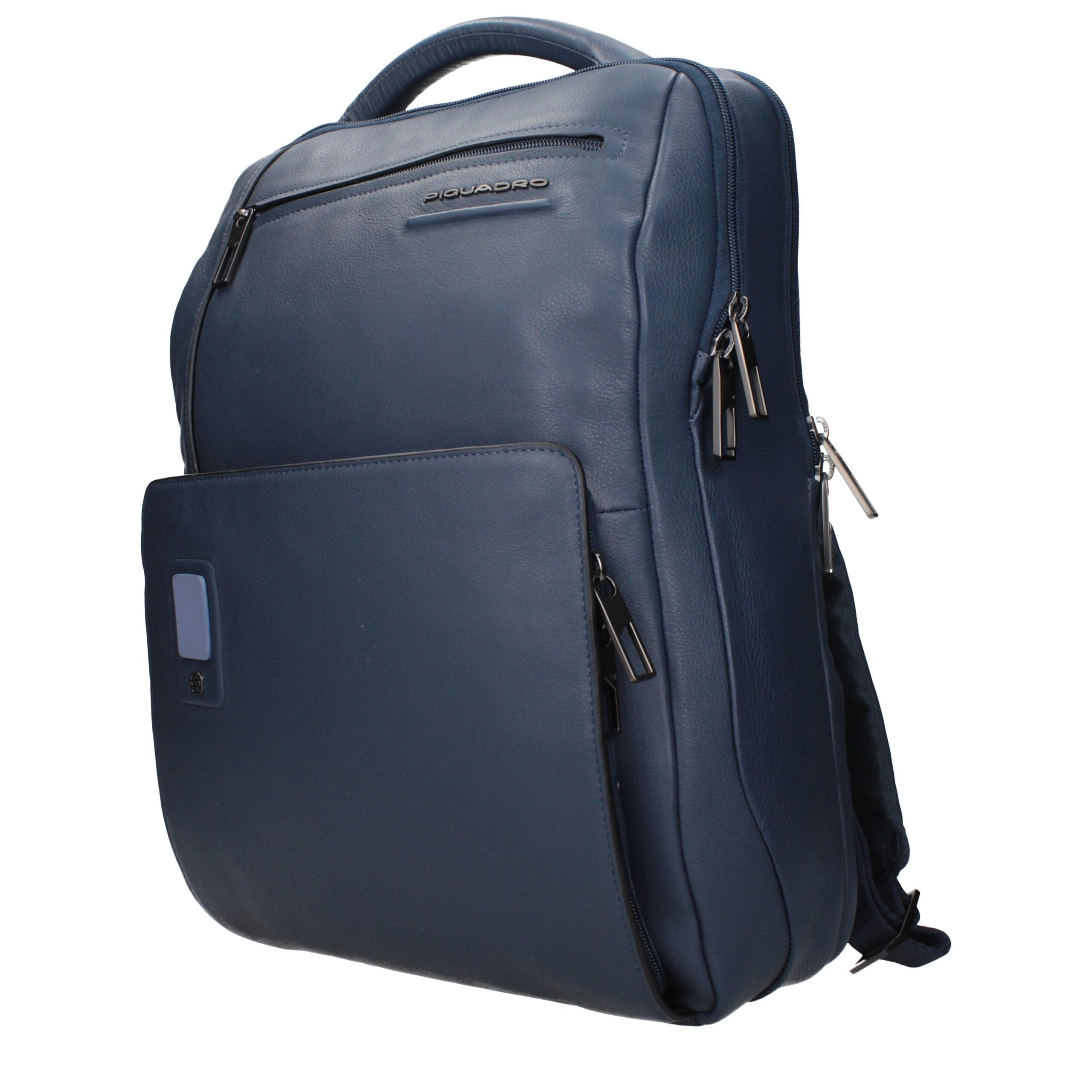 Piquadro Blue Leather Backpack