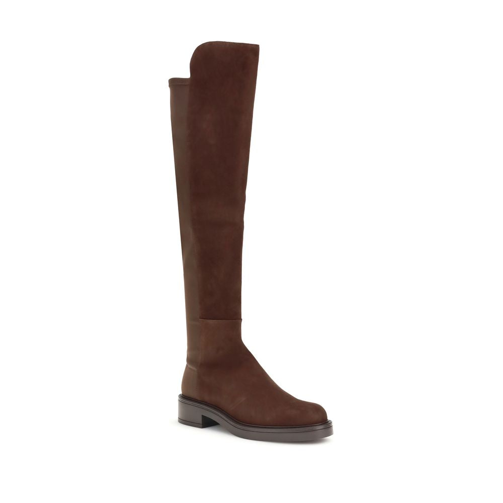 Stuart Weitzman Black Calf Leather Bos Taurus Over The Knee