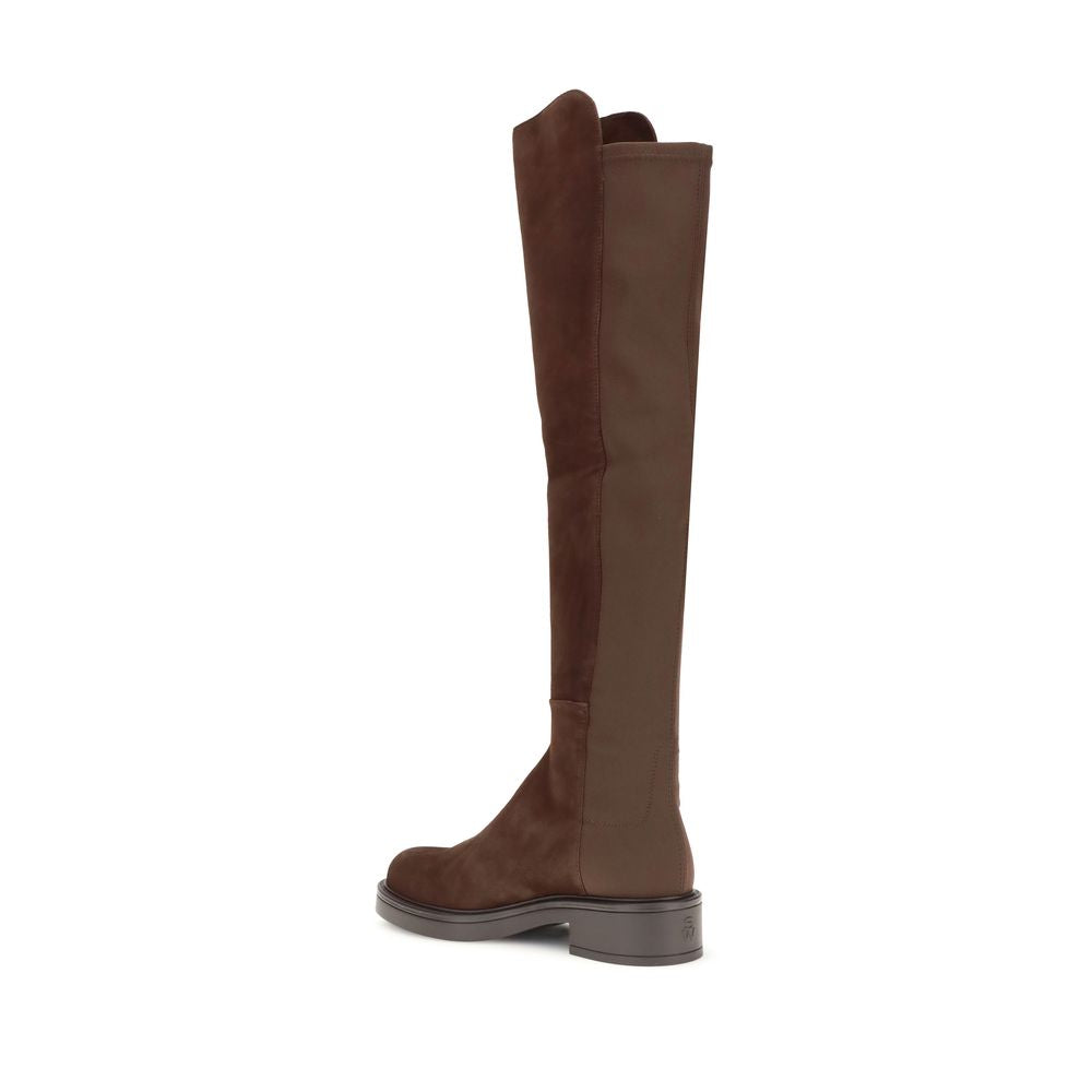 Stuart Weitzman Black Calf Leather Bos Taurus Over The Knee