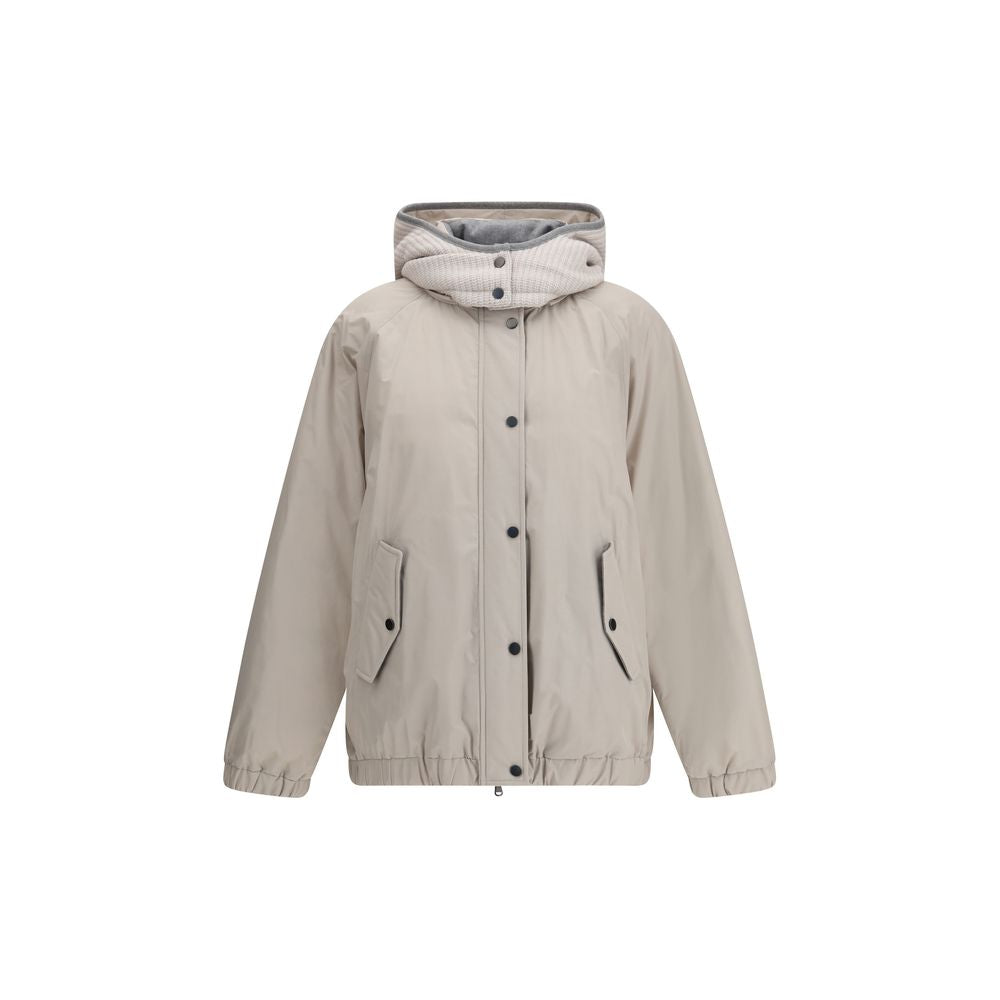 Brunello Cucinelli Gray Polyester Coat