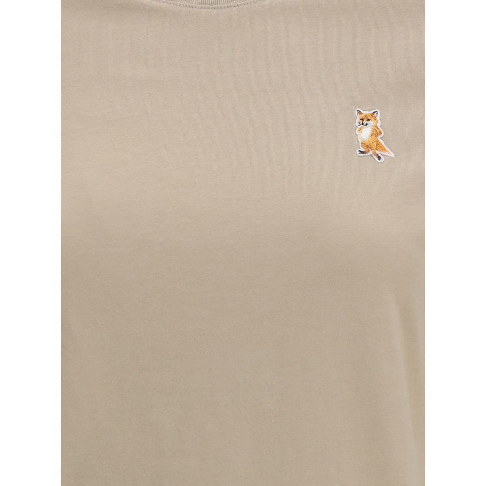 Maison Kitsuné Beige Cotton T-Shirt