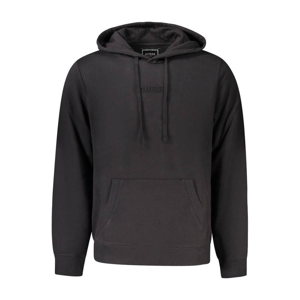 Guess Jeans Black Cotton Men Hoodie