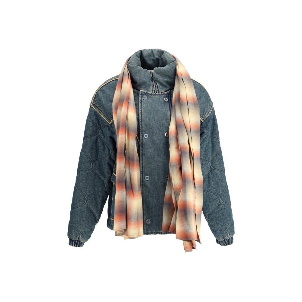 MARBELL Blue Cotton Denim Jacket