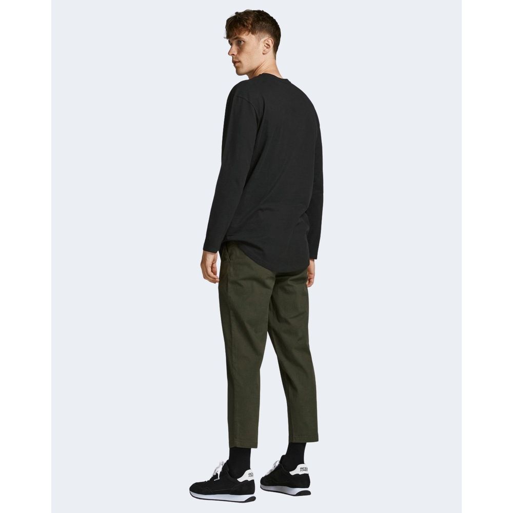 Jack Jones Black Cotton Long Sleeve T-Shirt
