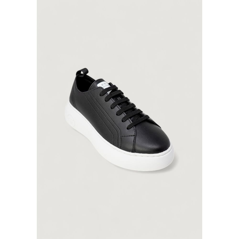Armani Exchange Black Artificial Leather Low Top Sneakers