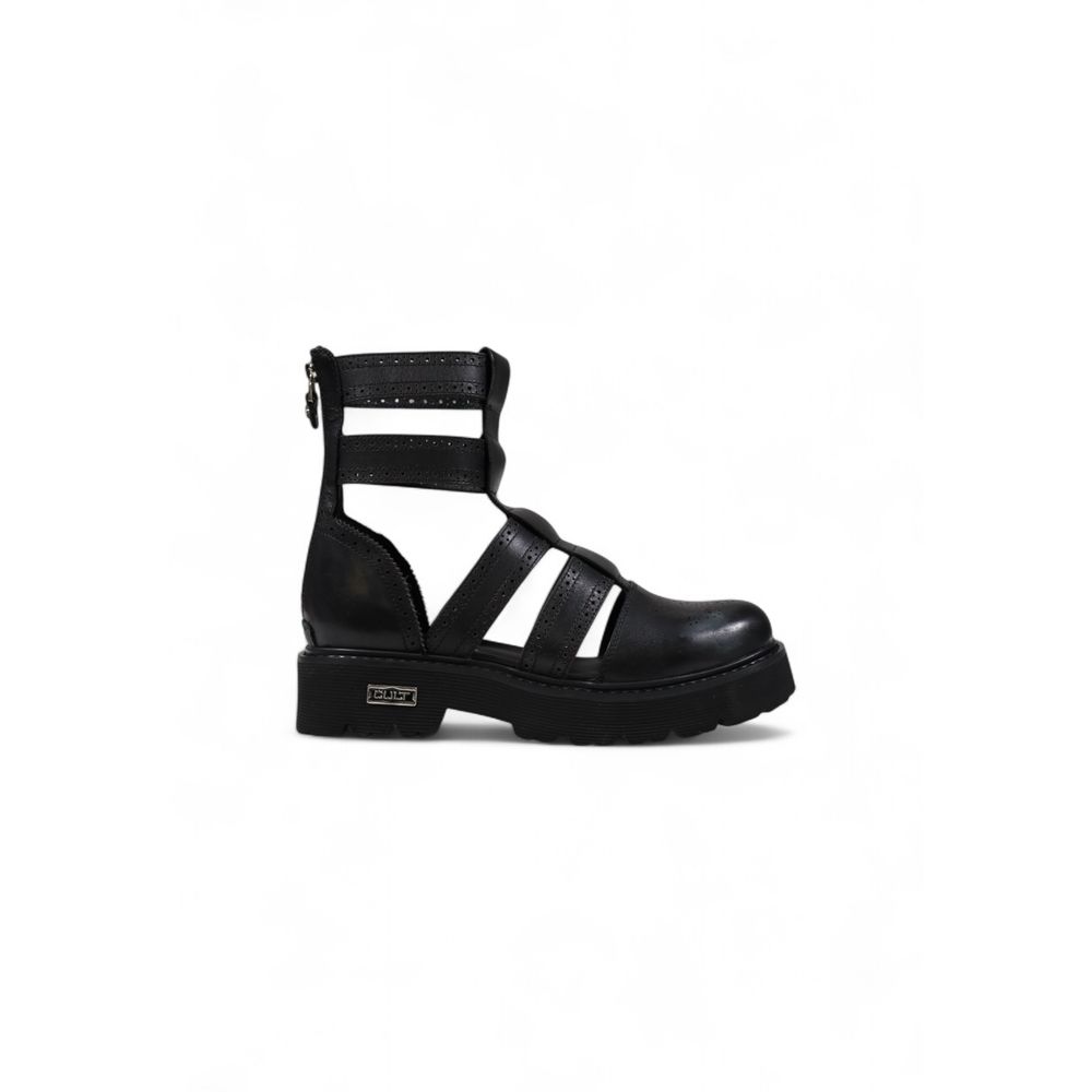 Cult Black Leather Sandals