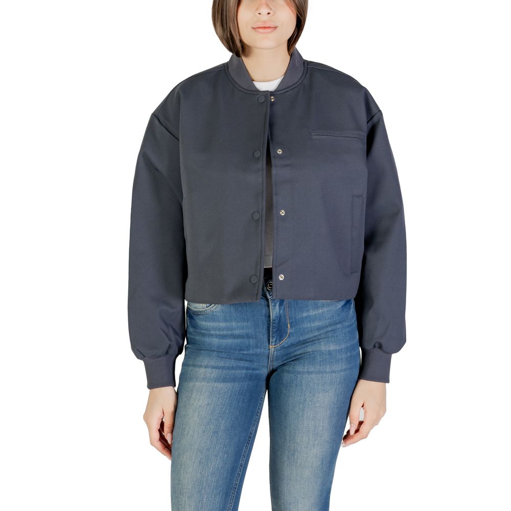 Calvin Klein Jeans Gray Recycled Polyester Bomber